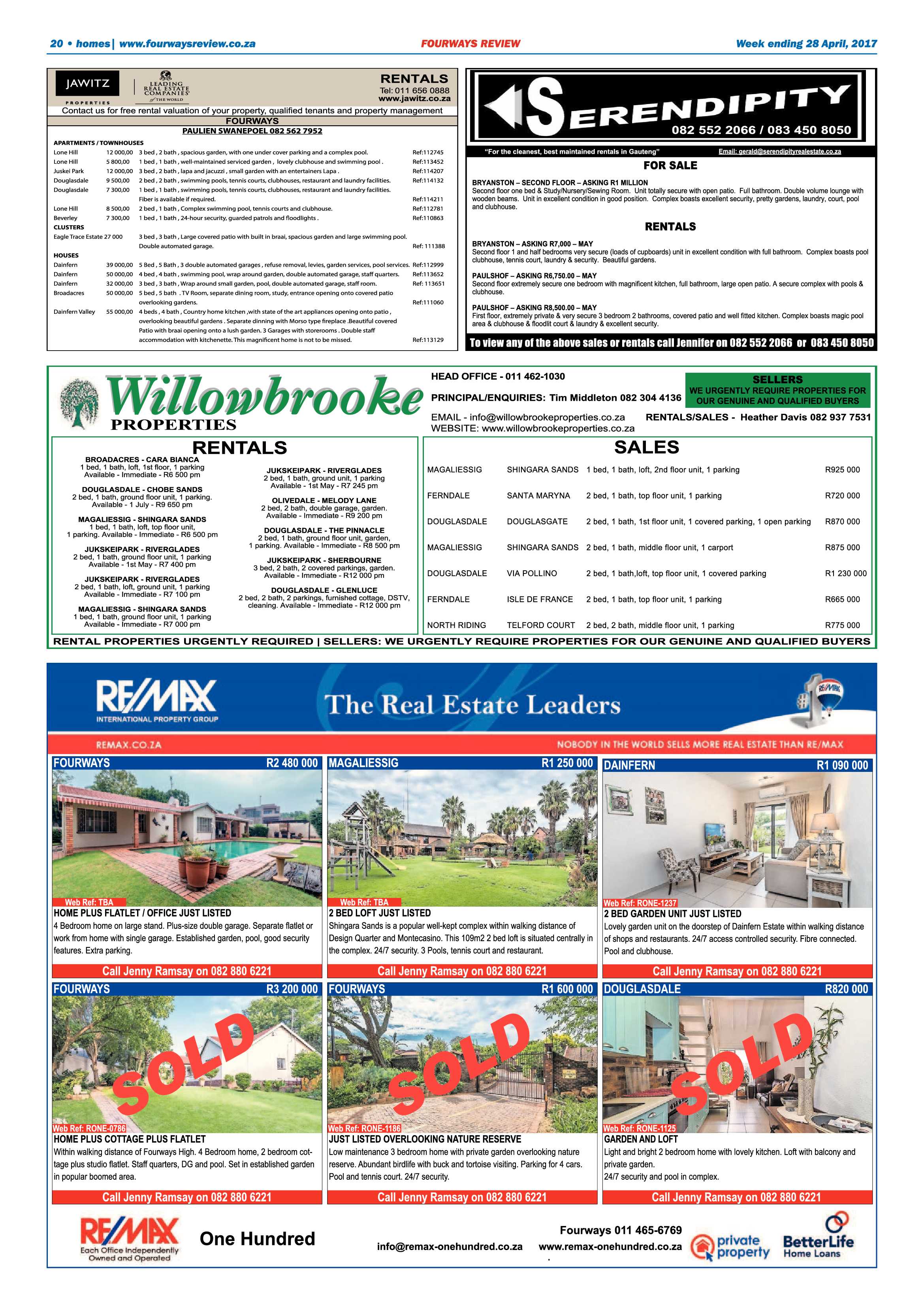Fourways Review 28 April 2017 page 20