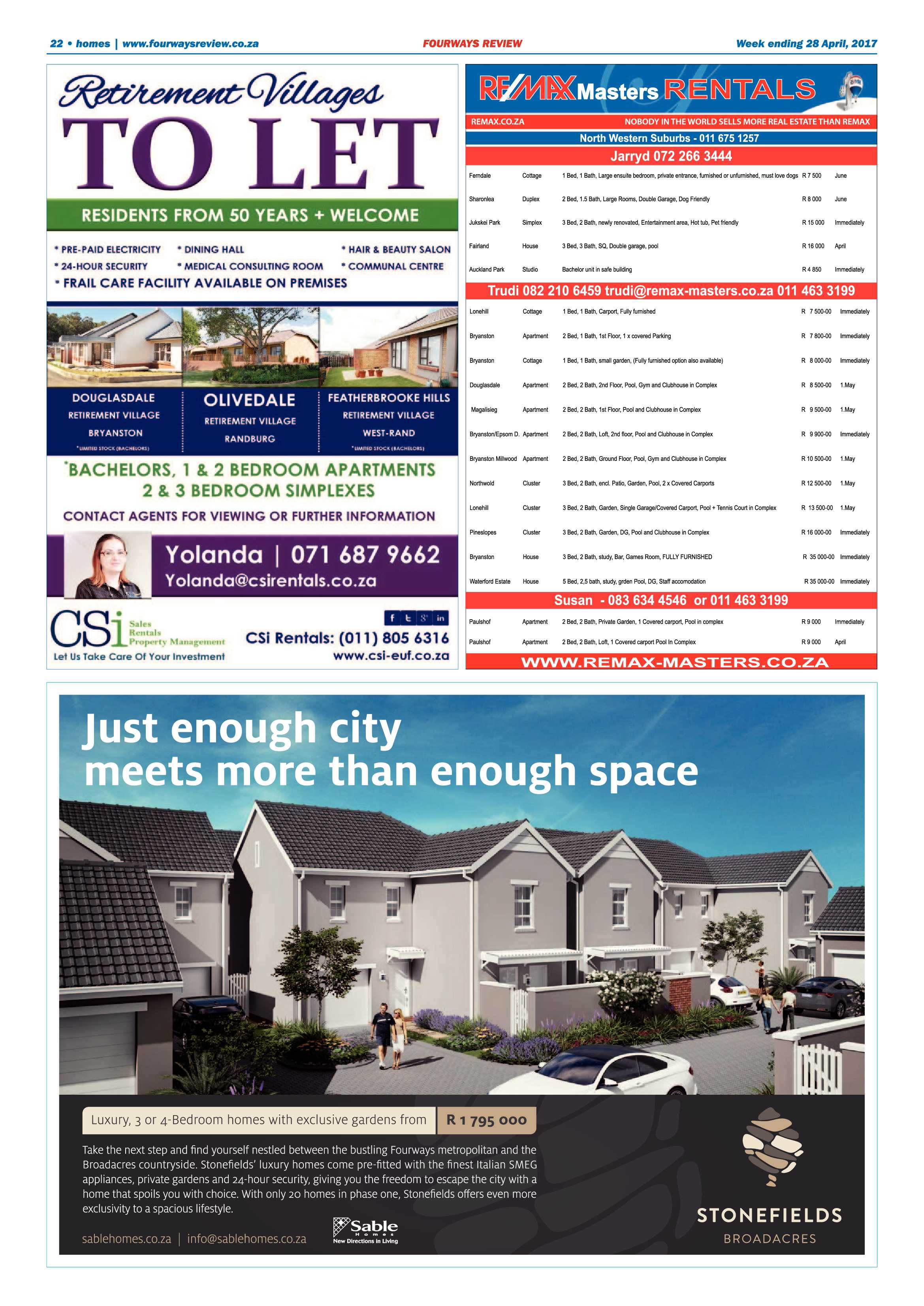 Fourways Review 28 April 2017 page 22