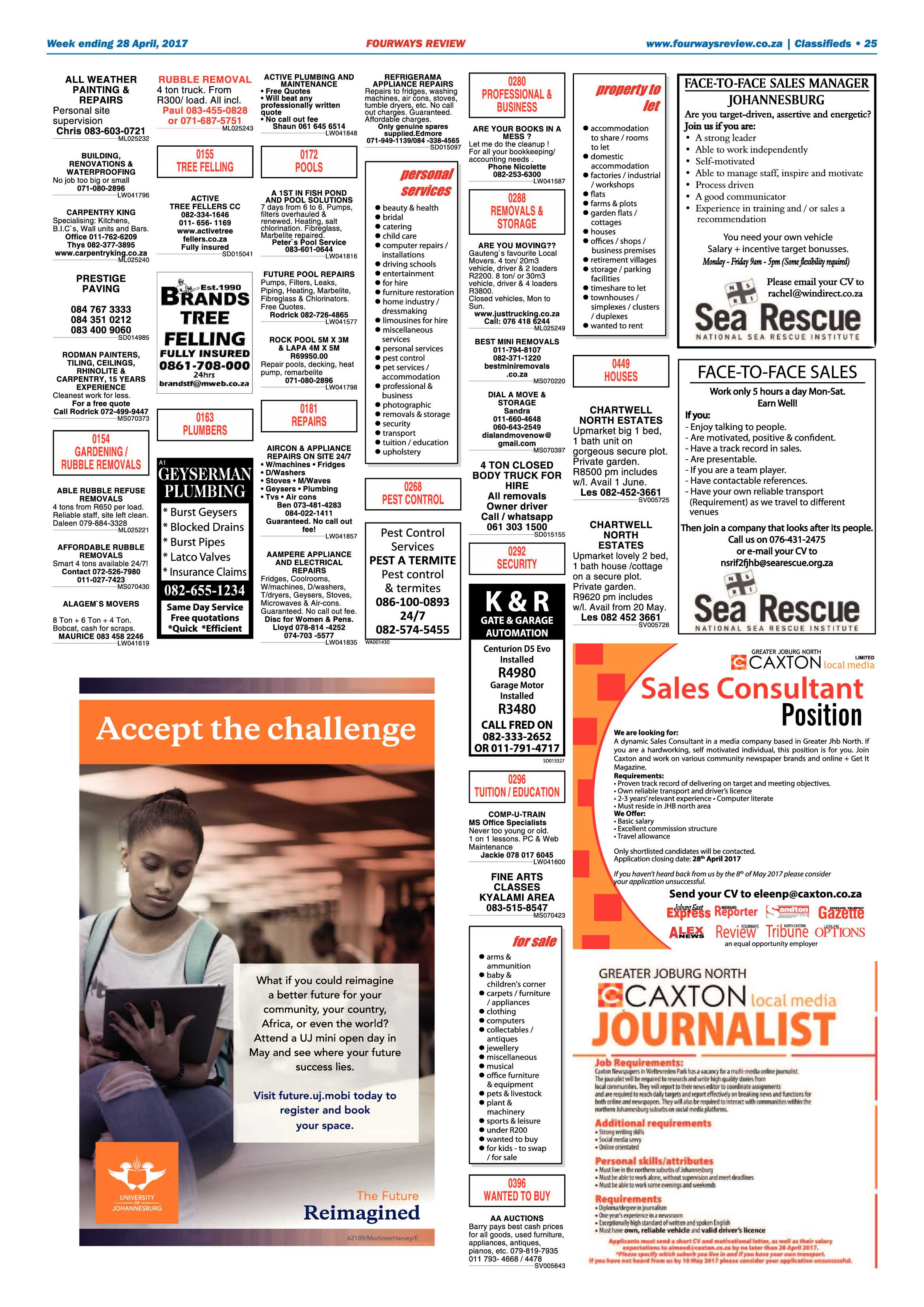 Fourways Review 28 April 2017 page 25