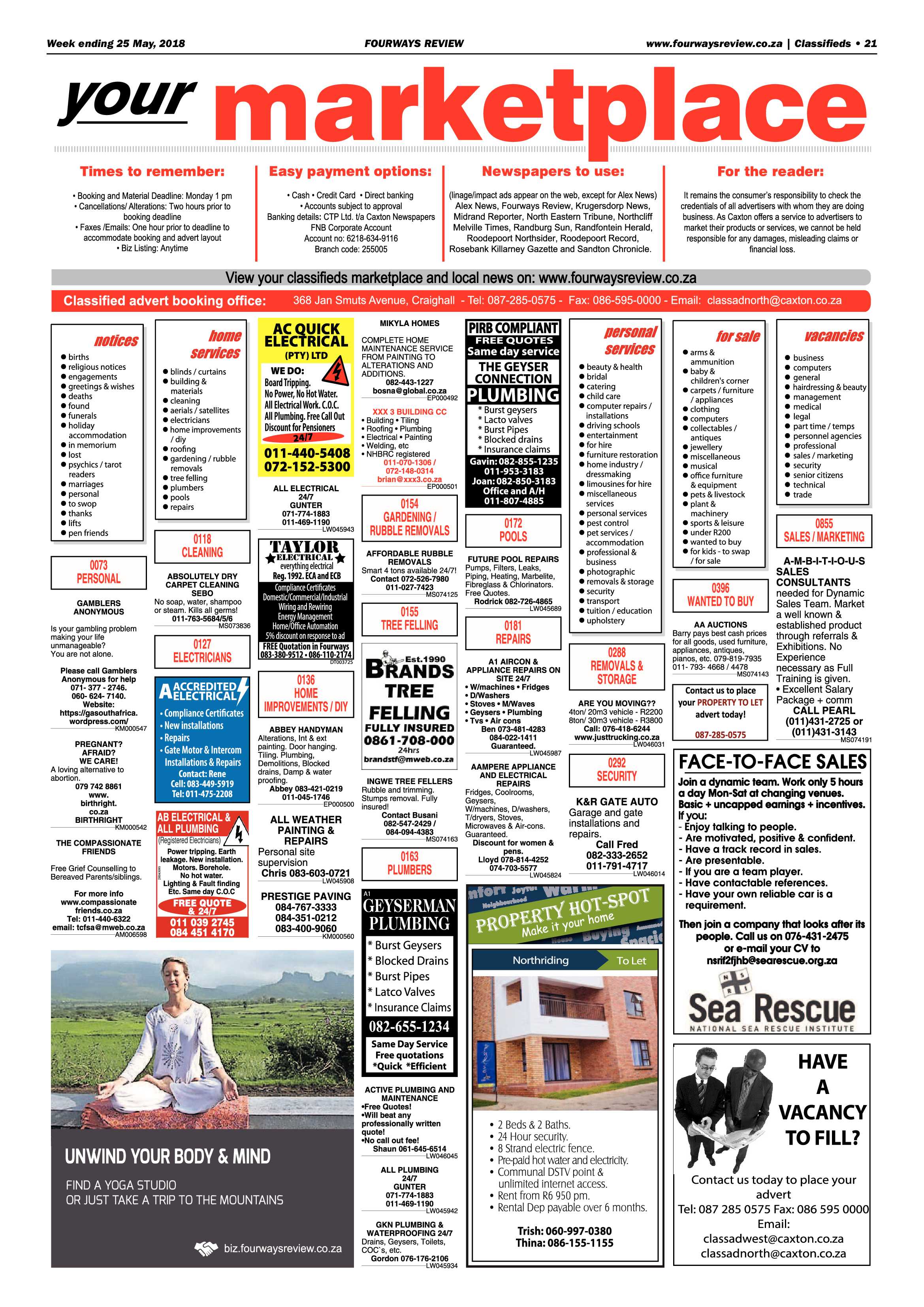 Fourways Review 25 May 2018 page 21