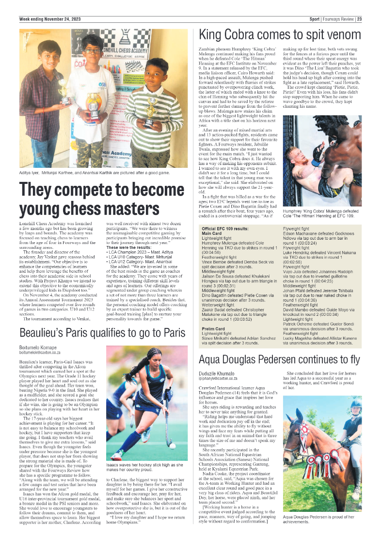 Fourways Review 24 November 2023 page 23