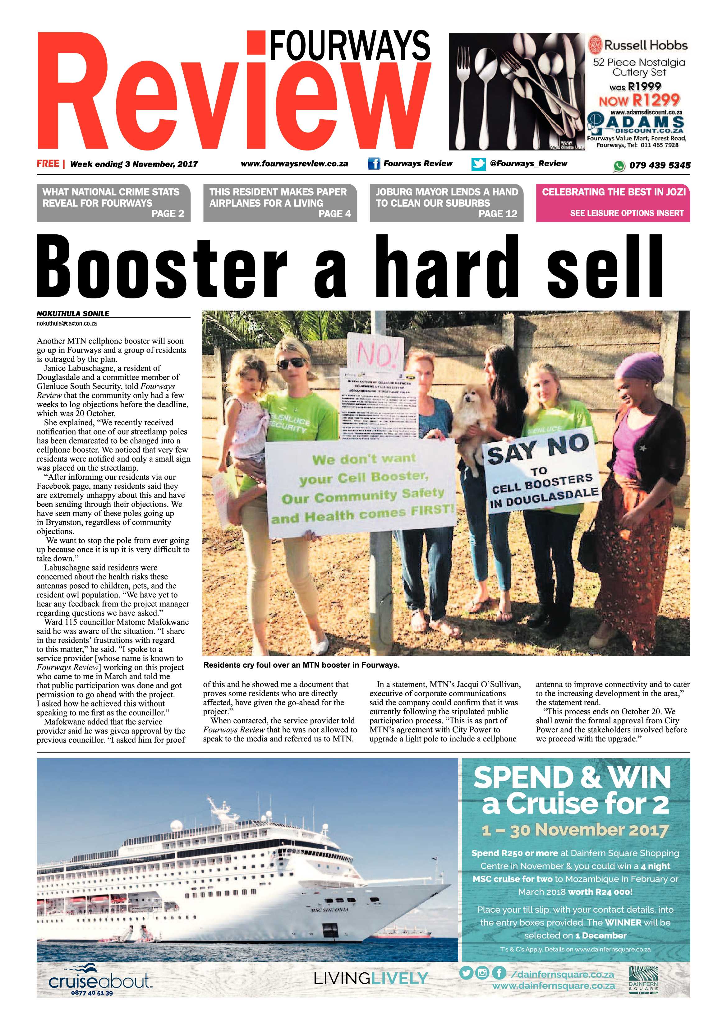 Fourways Review 3 November 2017 page 1
