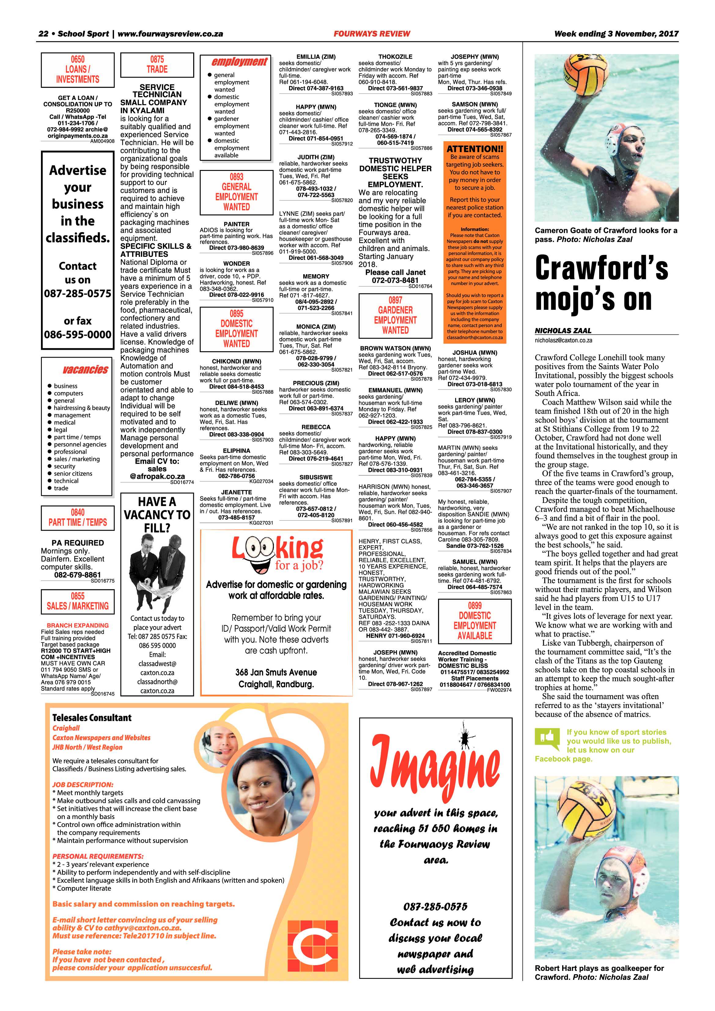 Fourways Review 3 November 2017 page 22