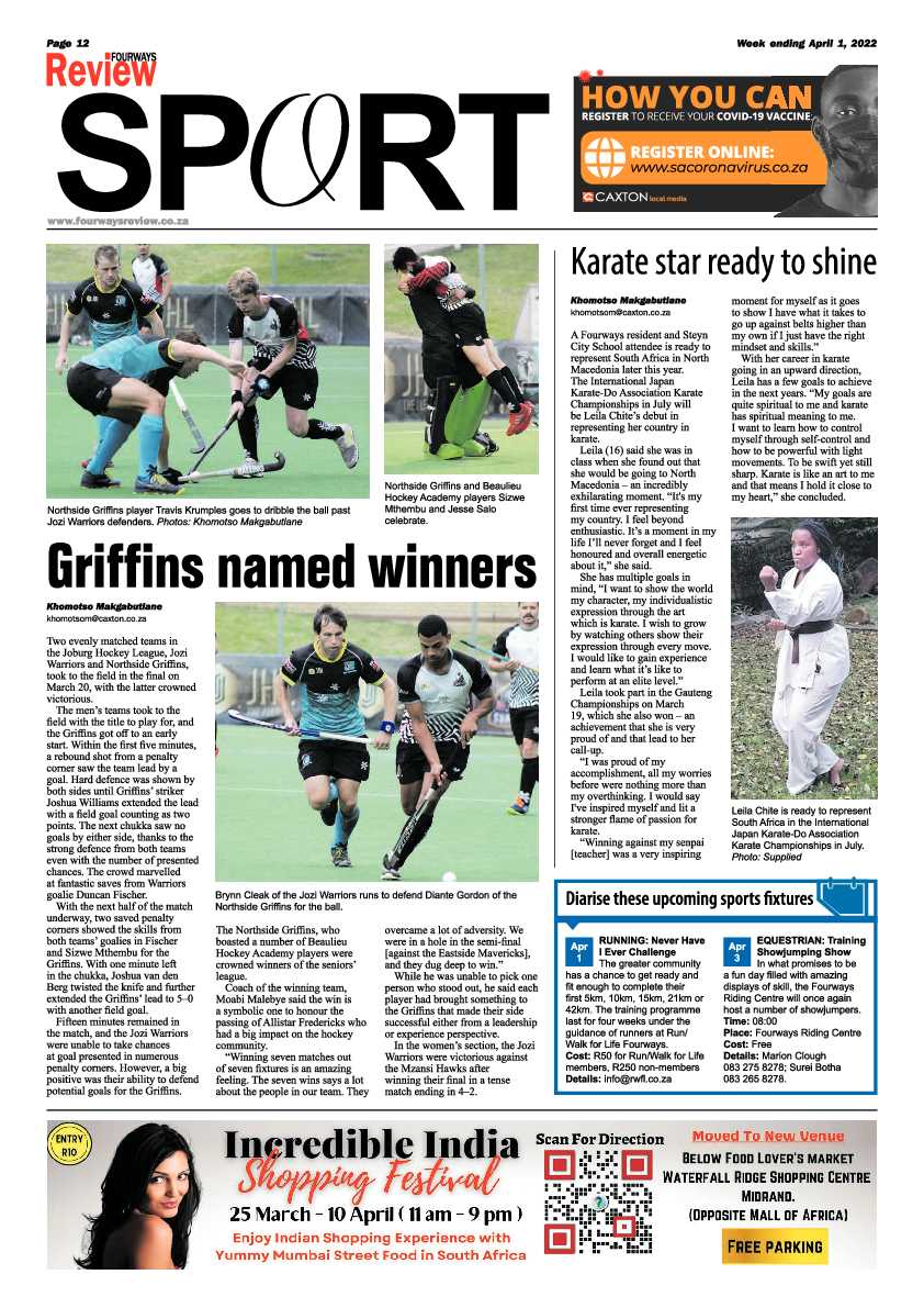 Fourways Review 01 April 2022 page 12