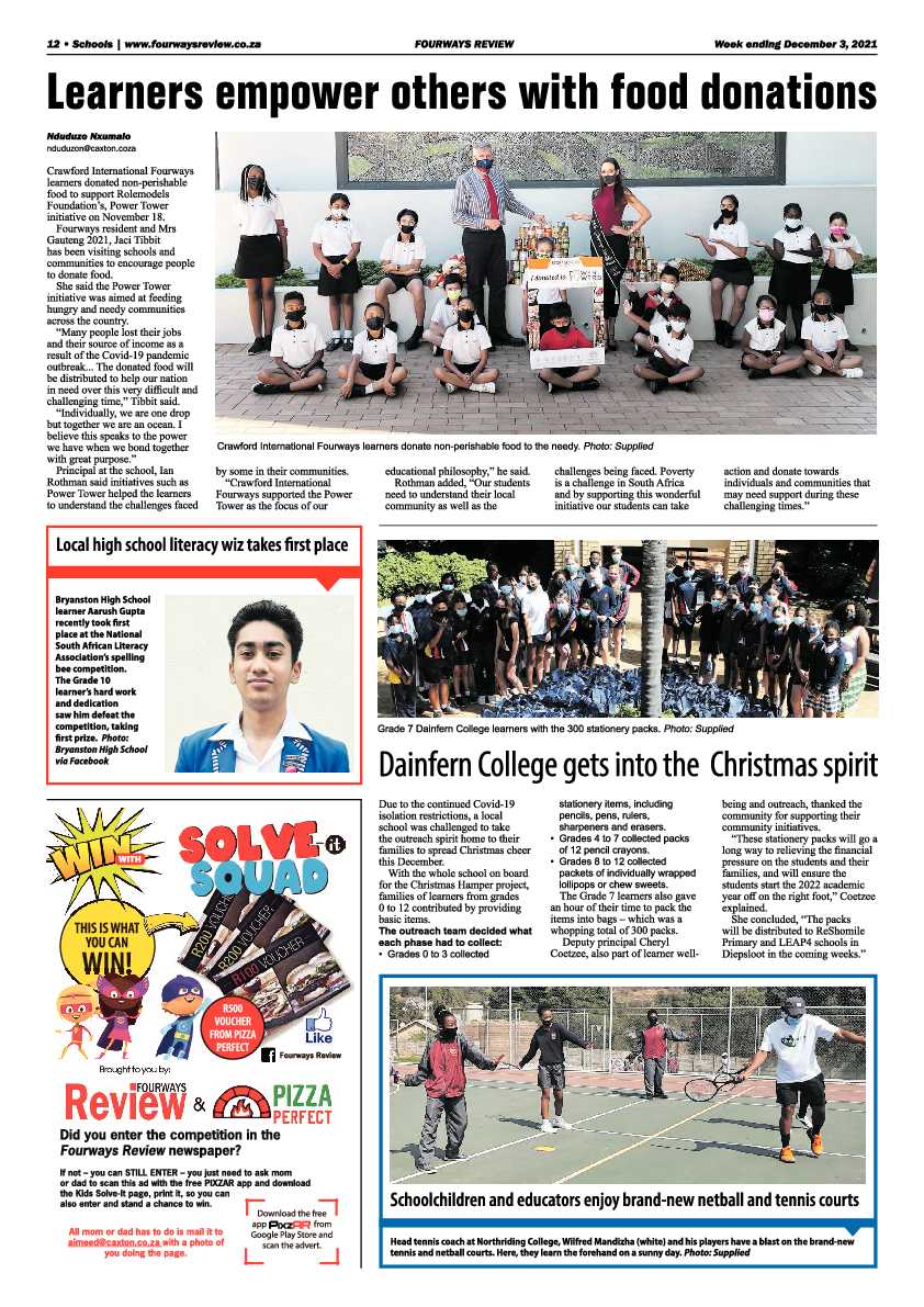 Fourways Review 03 December 2021 page 12