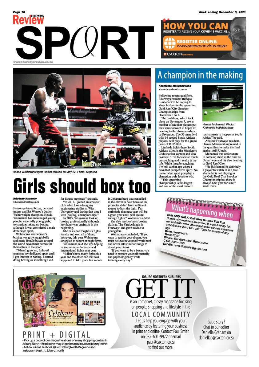 Fourways Review 03 December 2021 page 16