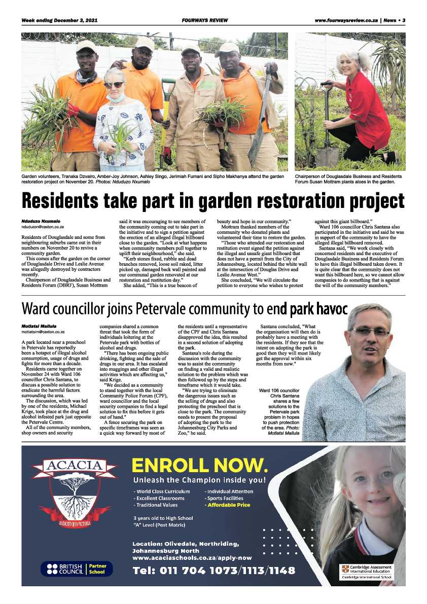 Fourways Review 03 December 2021 page 3