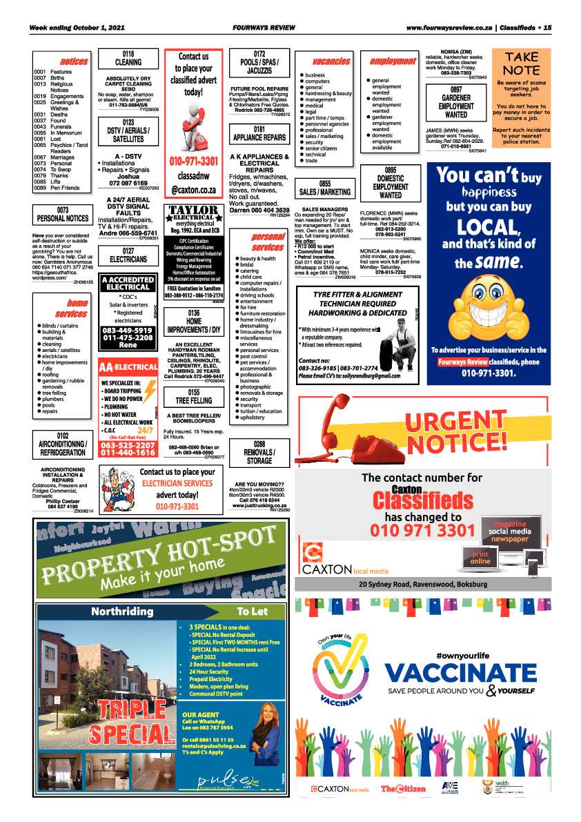 Fourways Review 01 October 2021 page 17