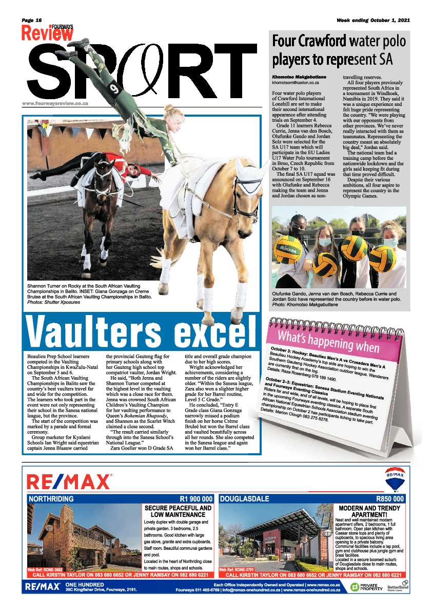 Fourways Review 01 October 2021 page 18