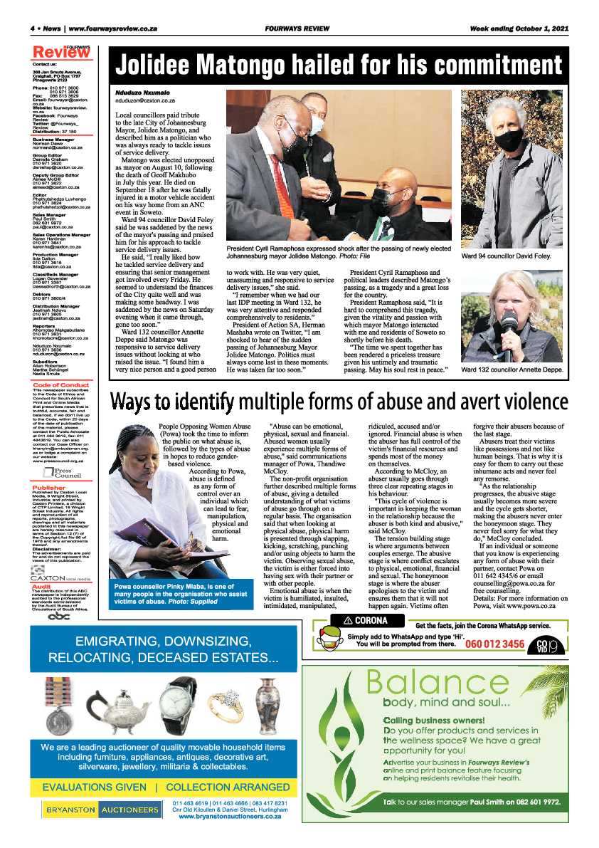 Fourways Review 01 October 2021 page 6