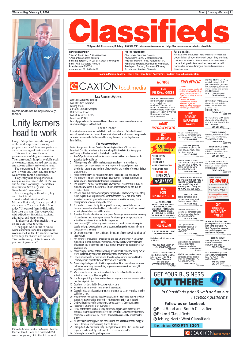 Fourways Review 02 February 2024 page 11