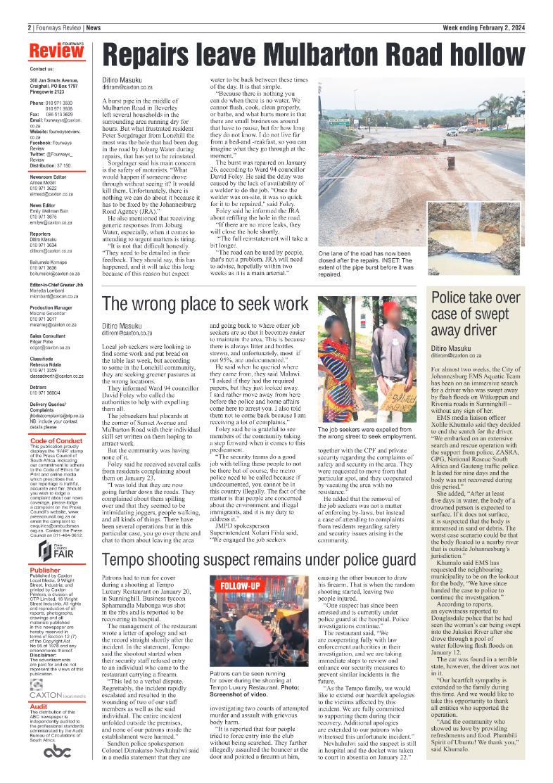 Fourways Review 02 February 2024 page 2