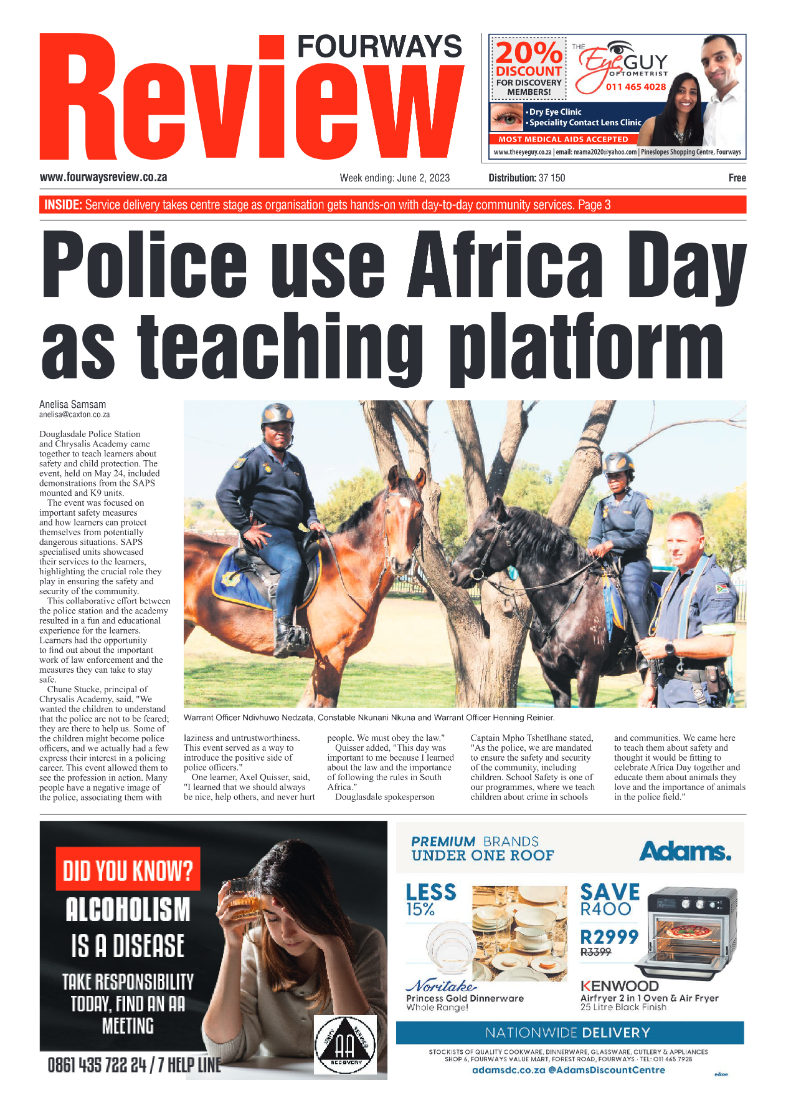 Fourways Review 02 June 2023 page 1