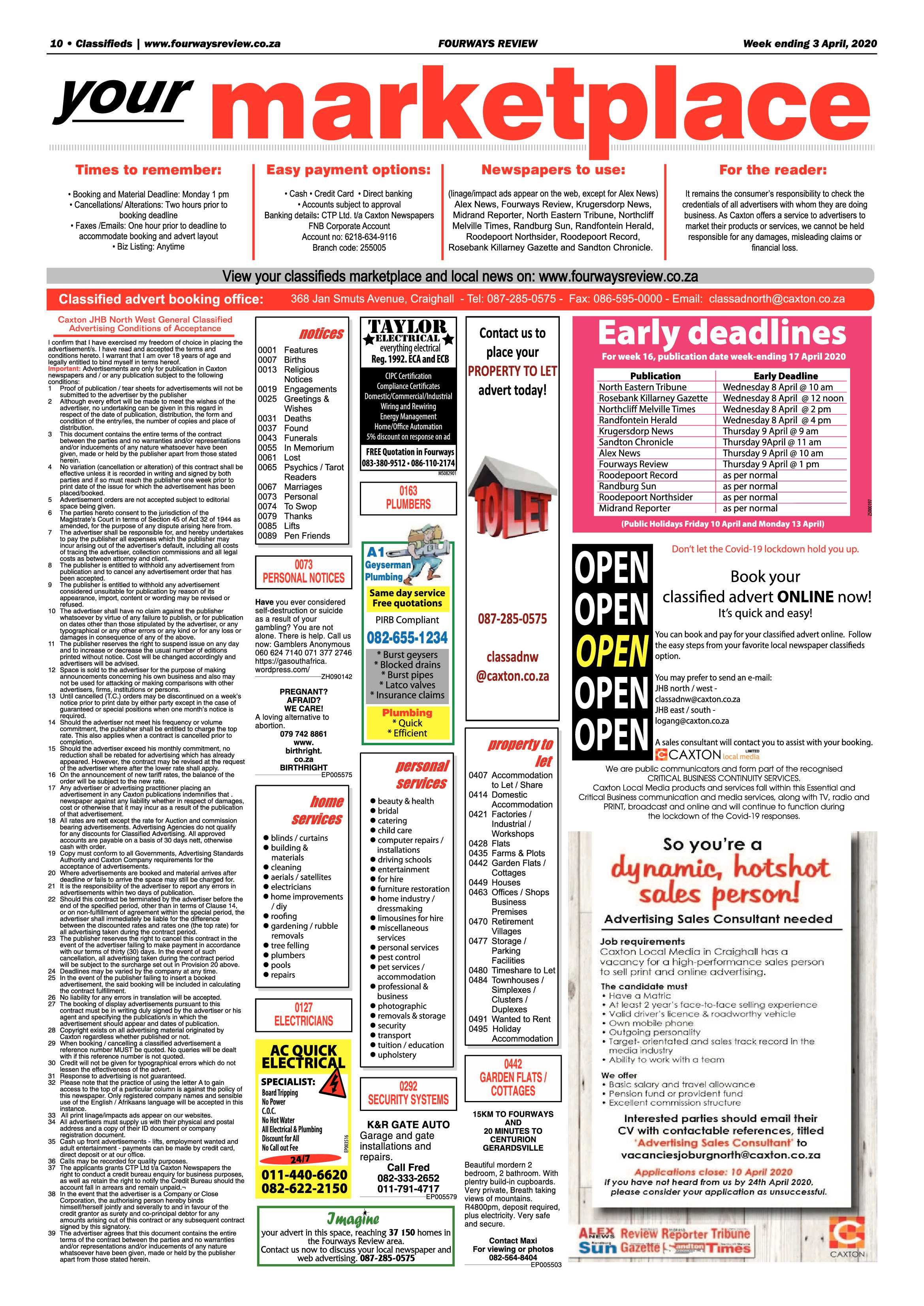 Fourways Review 03 April 2020 page 10