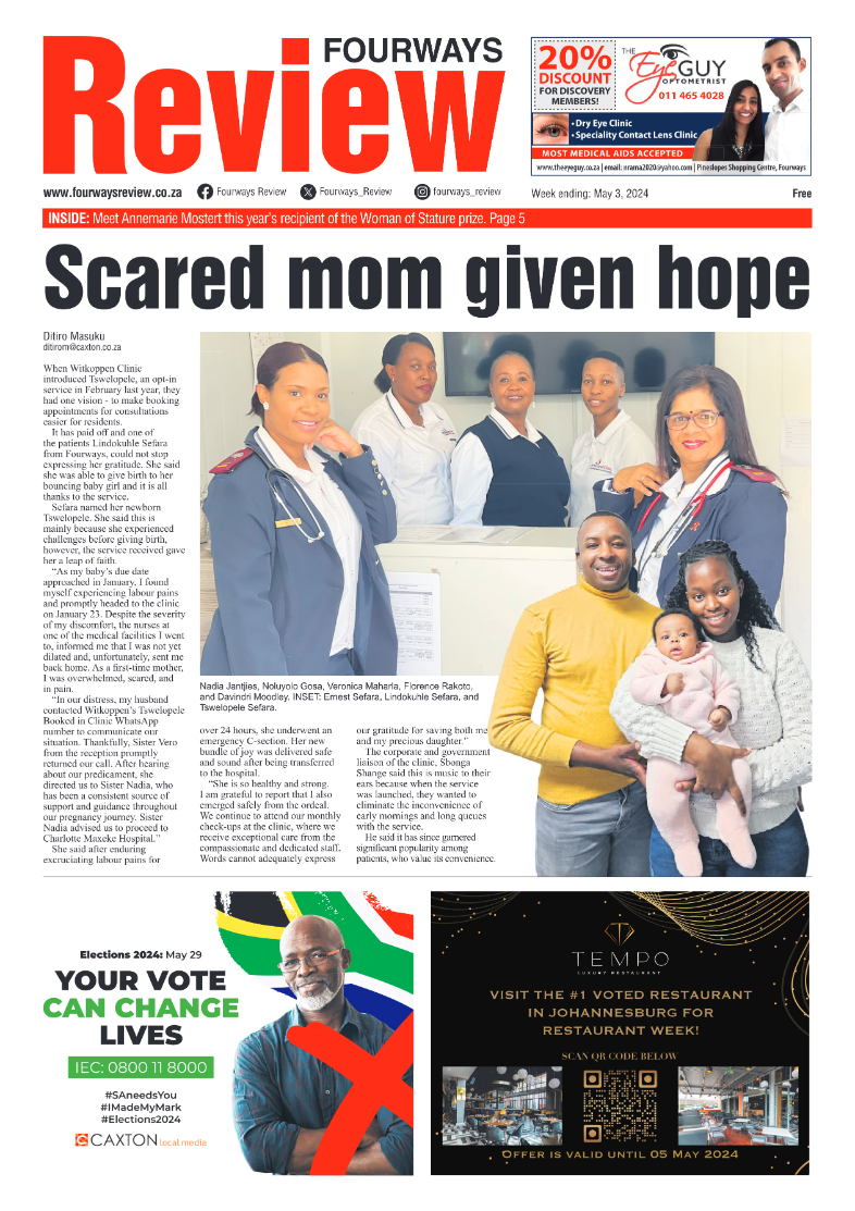 Fourways Review 03 May 2024 page 1
