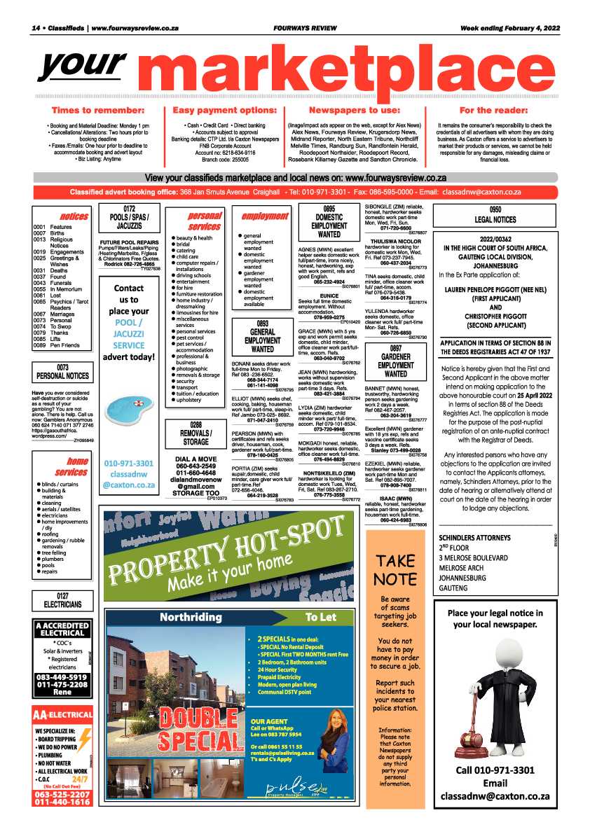 Fourways Review  04 February 2022 page 14