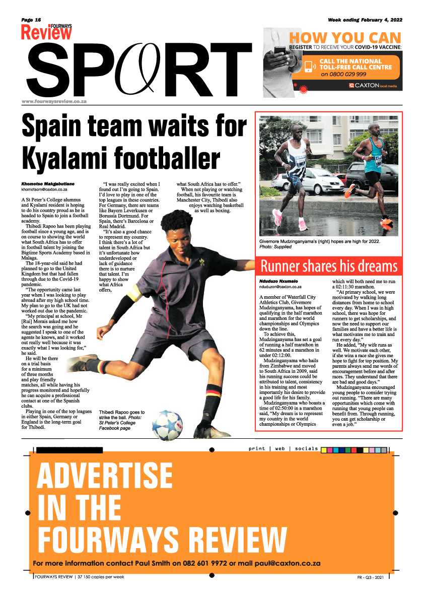 Fourways Review  04 February 2022 page 16