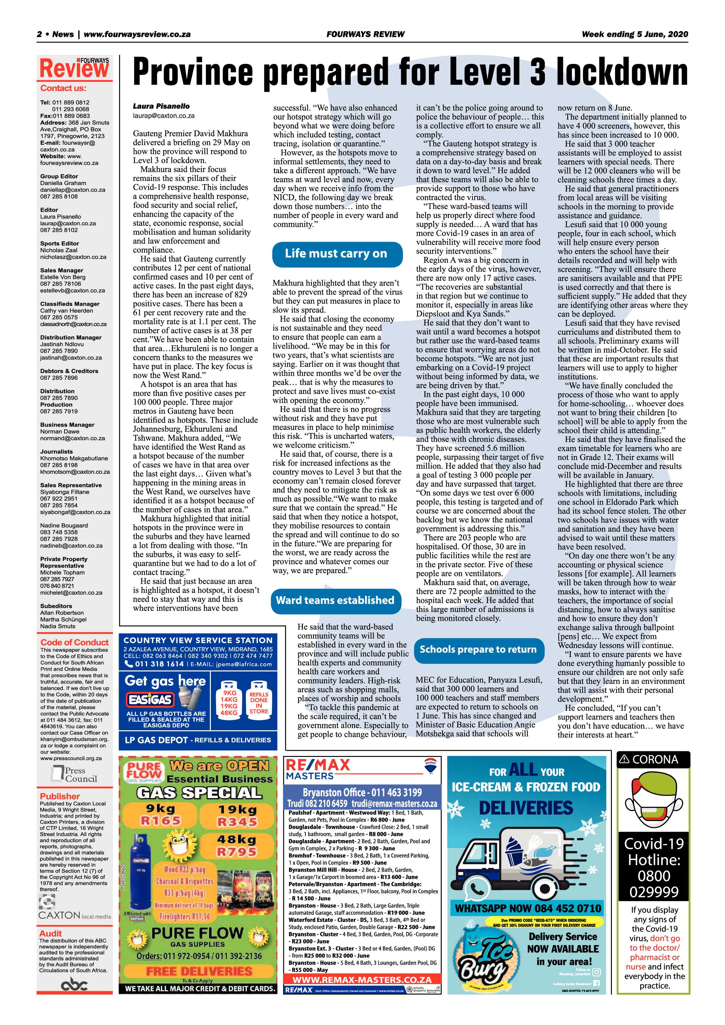 Fourways Review 05 June 2020 page 2