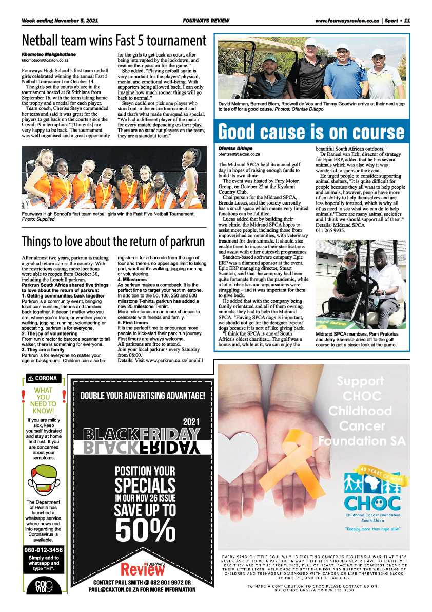 Fourways Review 05 November 2021 page 11