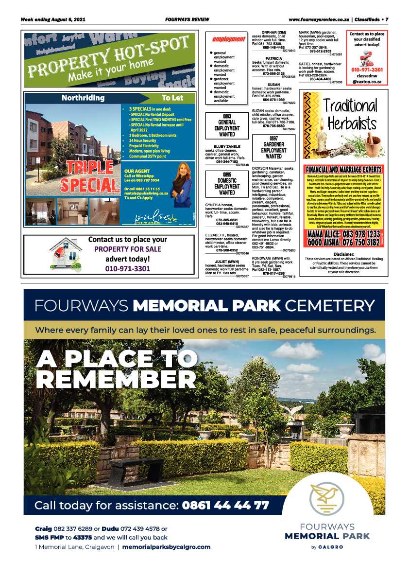 Fourways Review 06 August 2021 page 7