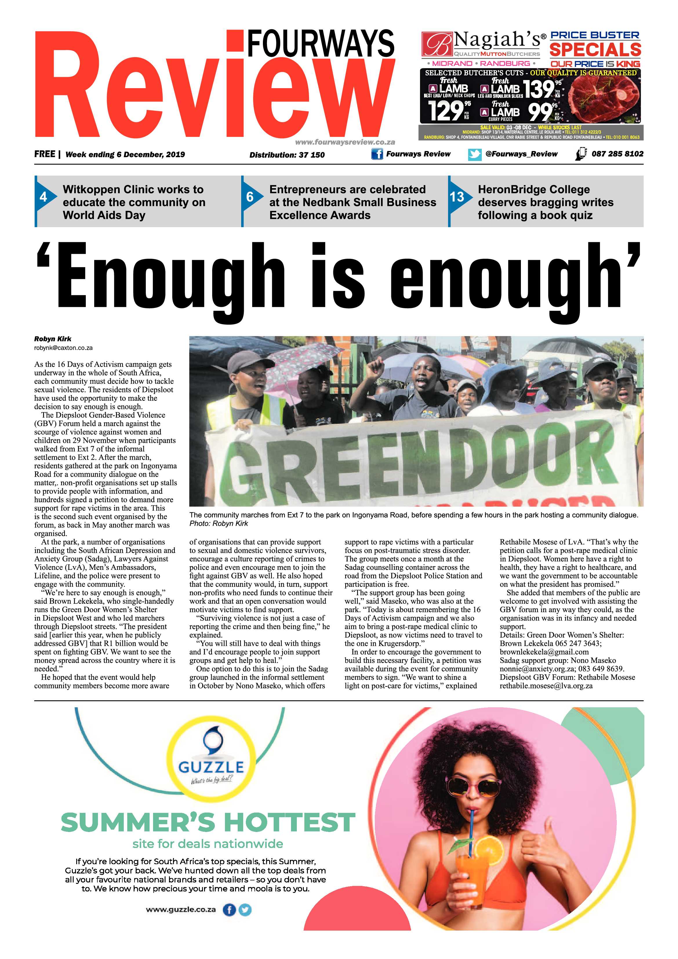 Fourways Review 06 December 2019 page 1