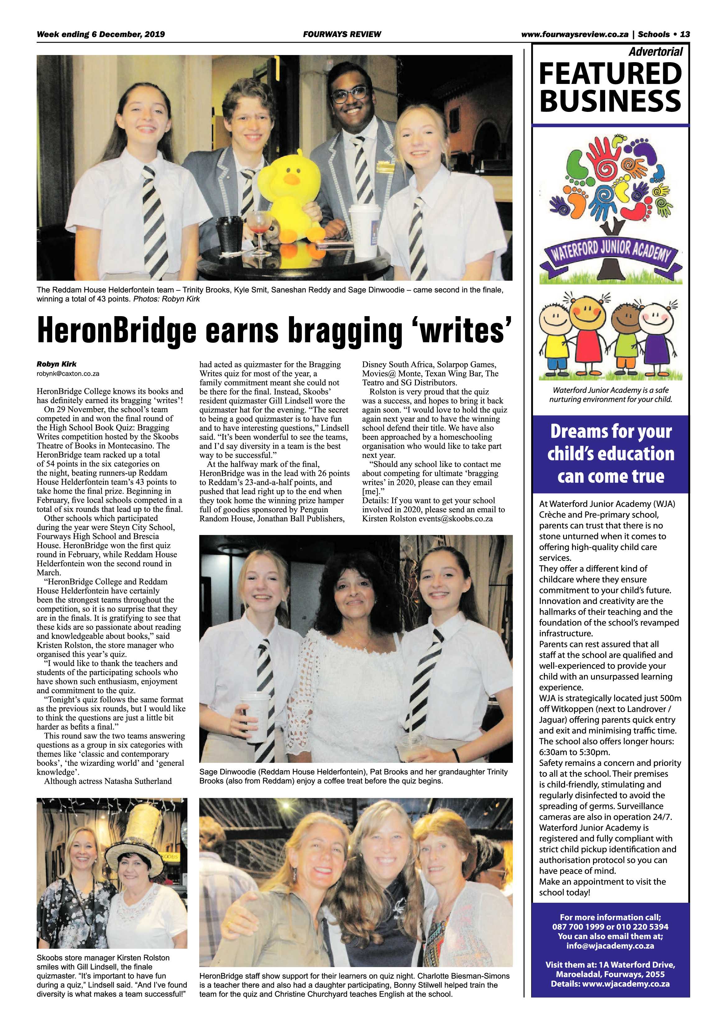 Fourways Review 06 December 2019 page 13