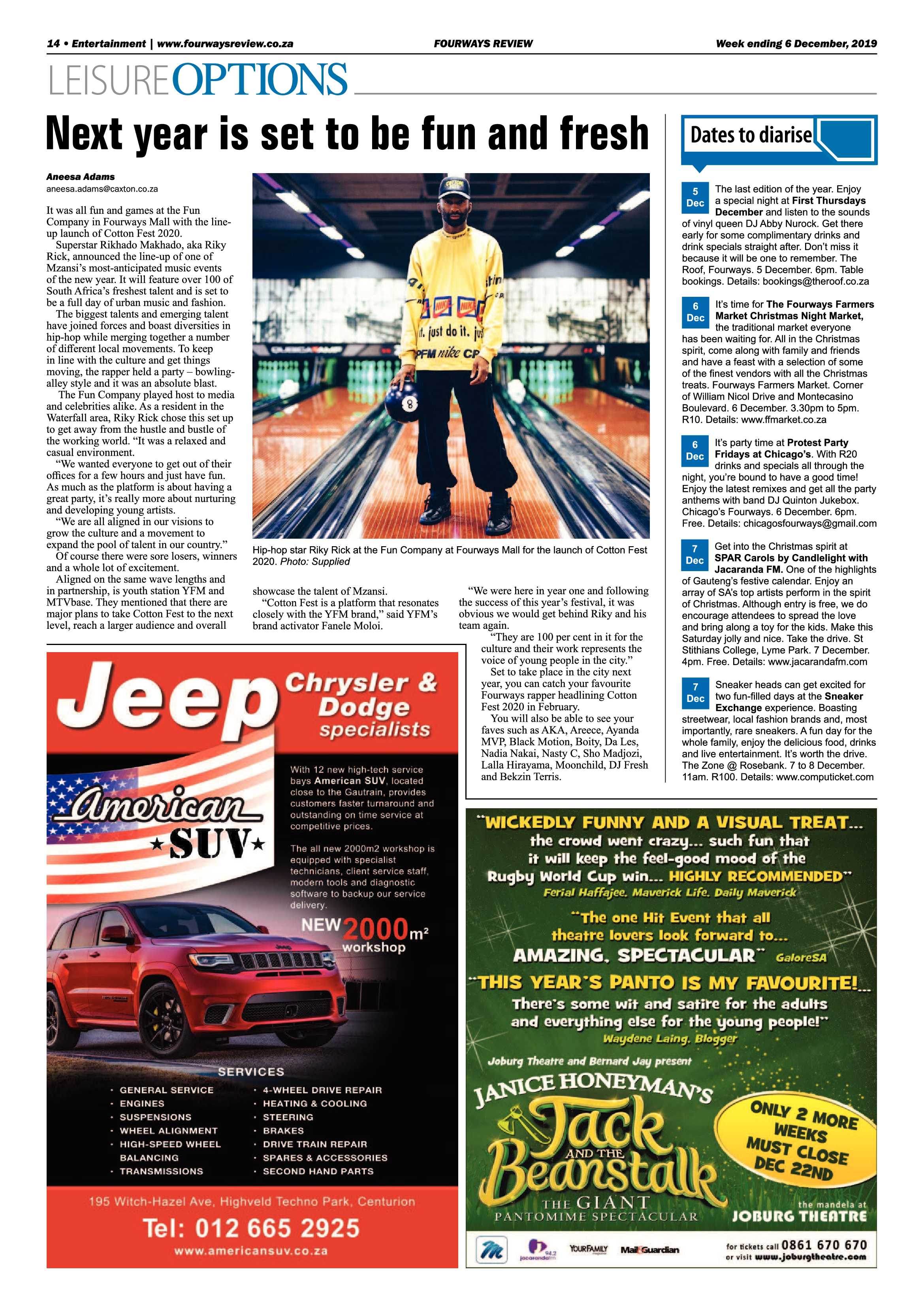 Fourways Review 06 December 2019 page 14