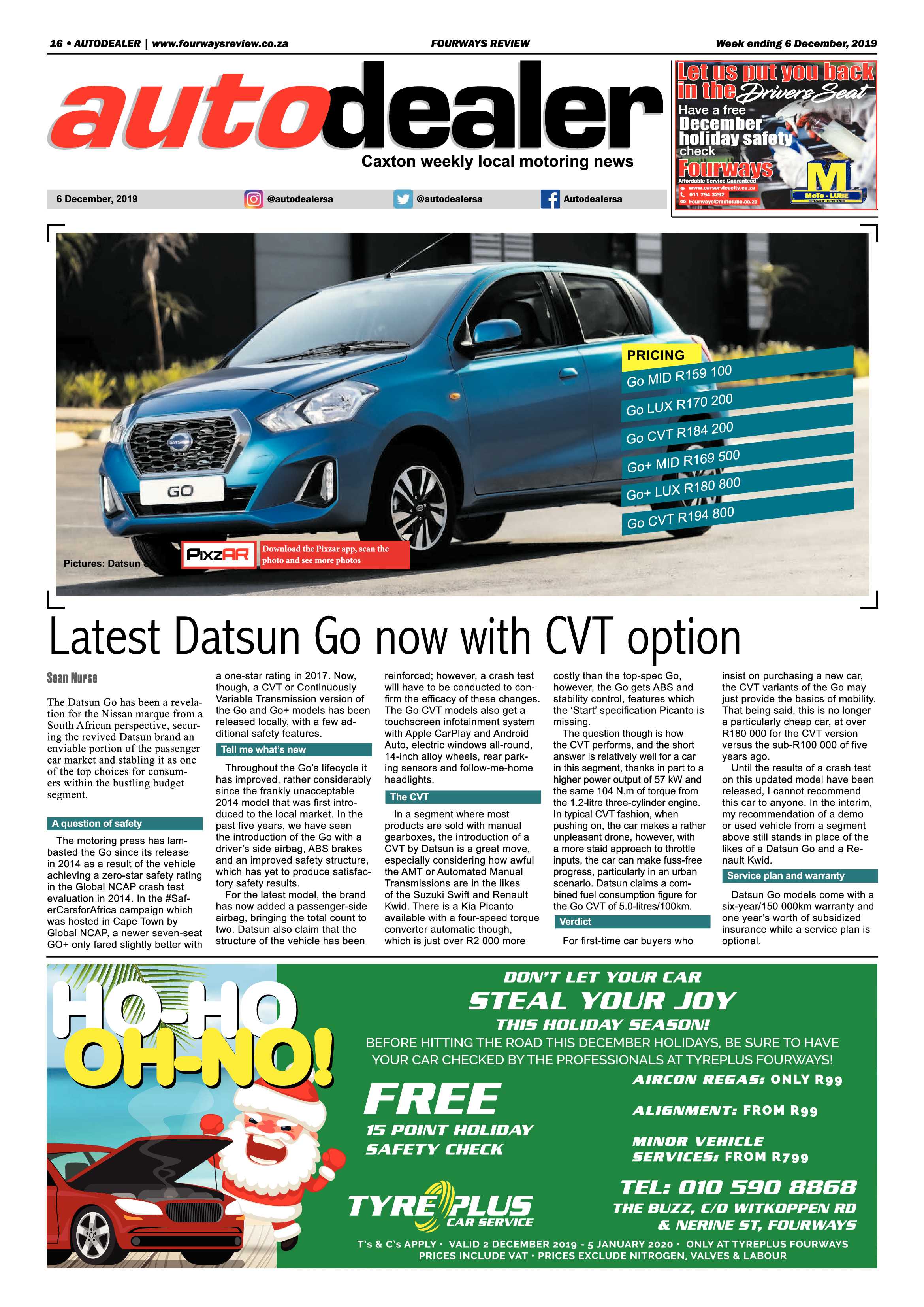 Fourways Review 06 December 2019 page 16