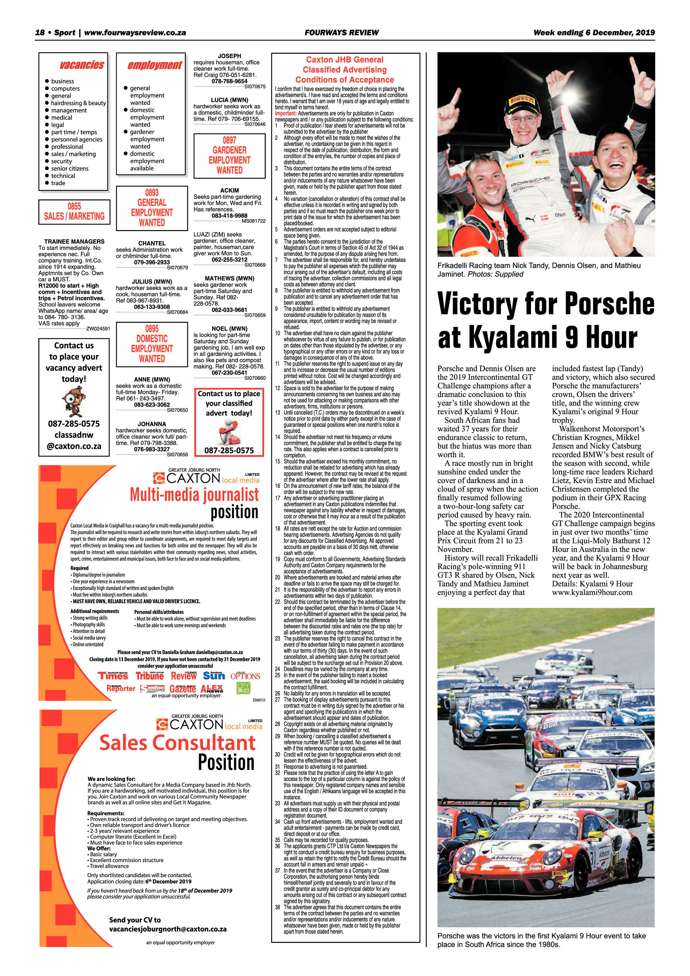 Fourways Review 06 December 2019 page 18