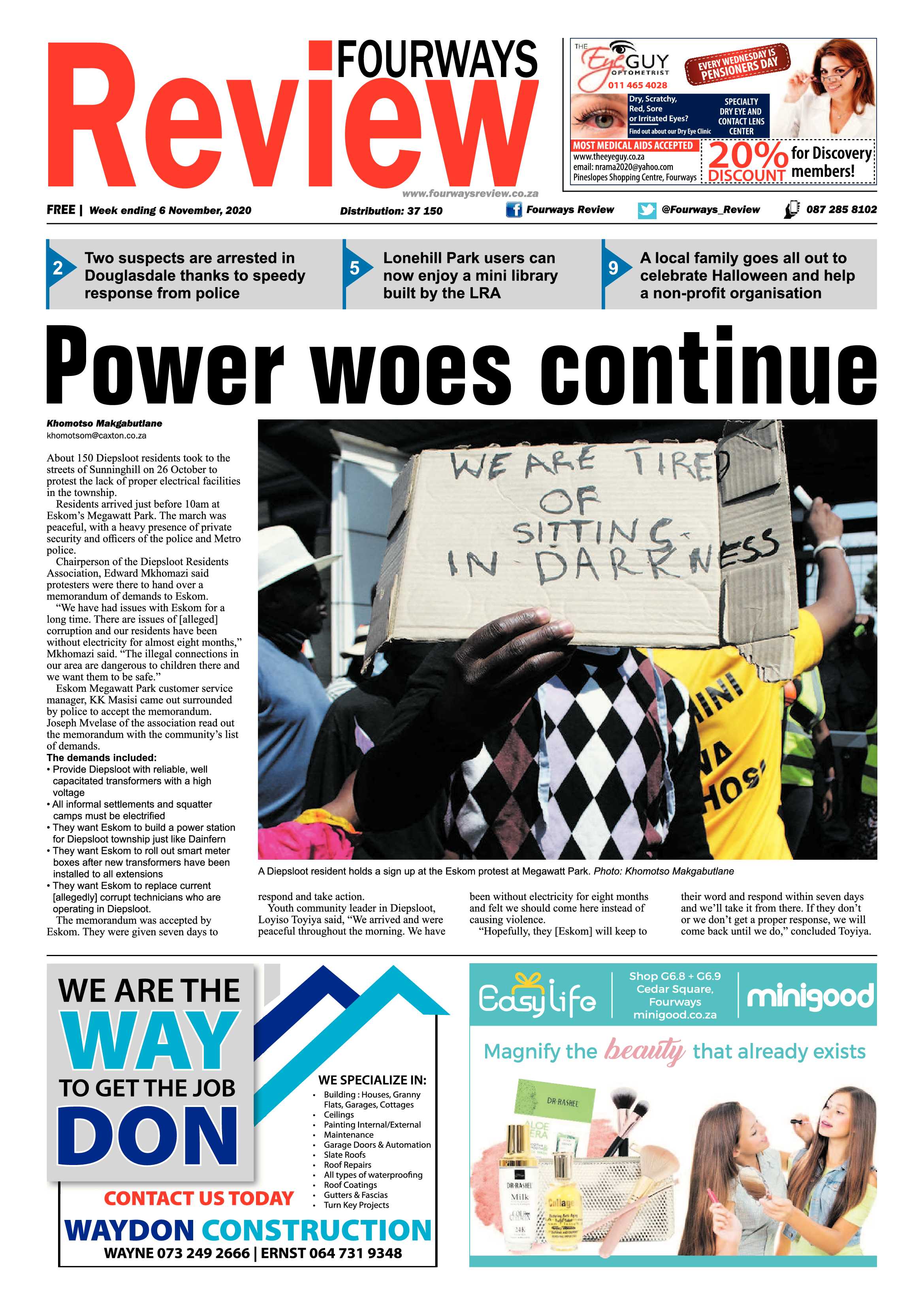 Fourways Review 06 November 2020 page 1