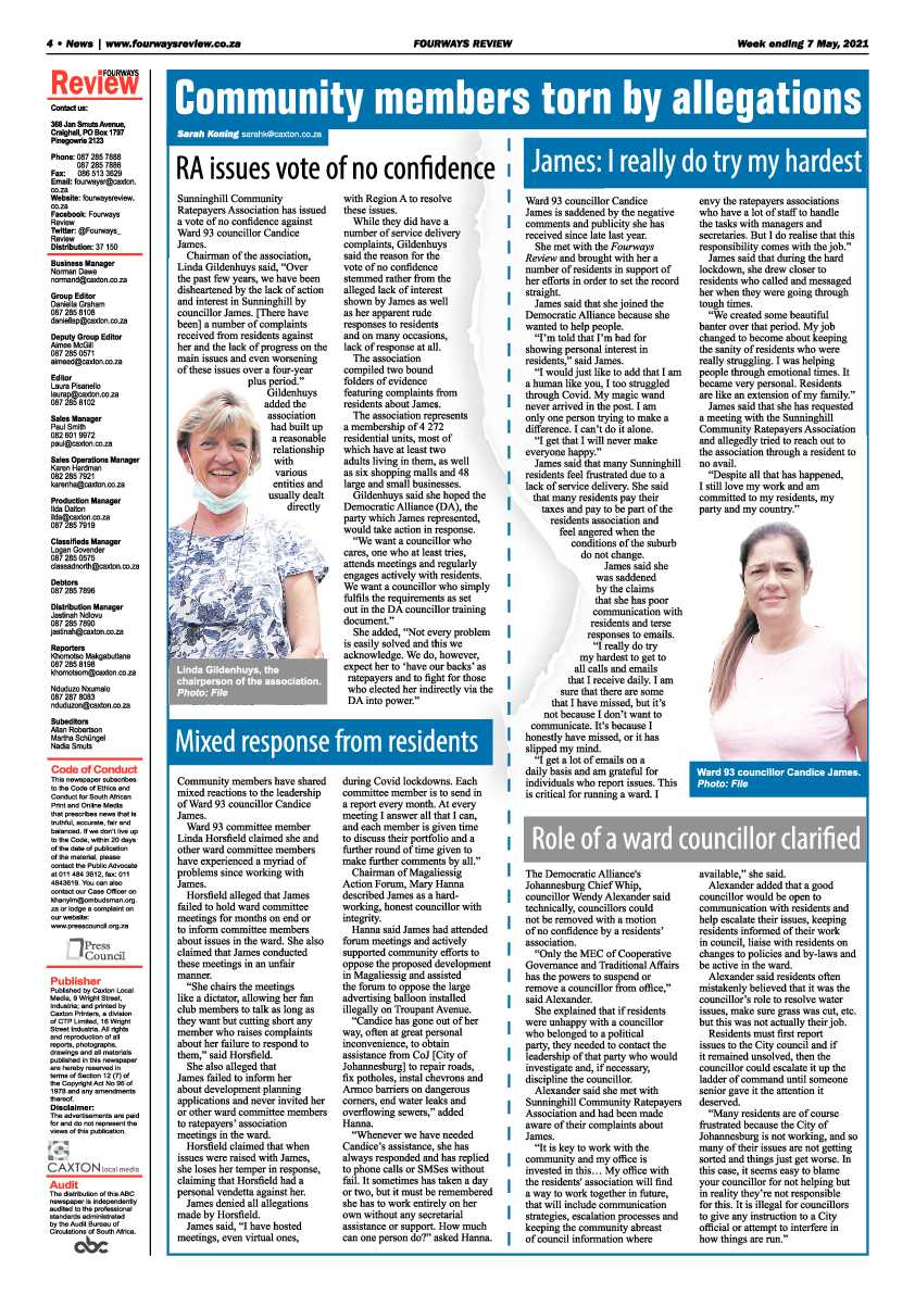 Fourways Review  07 May 2021 page 4