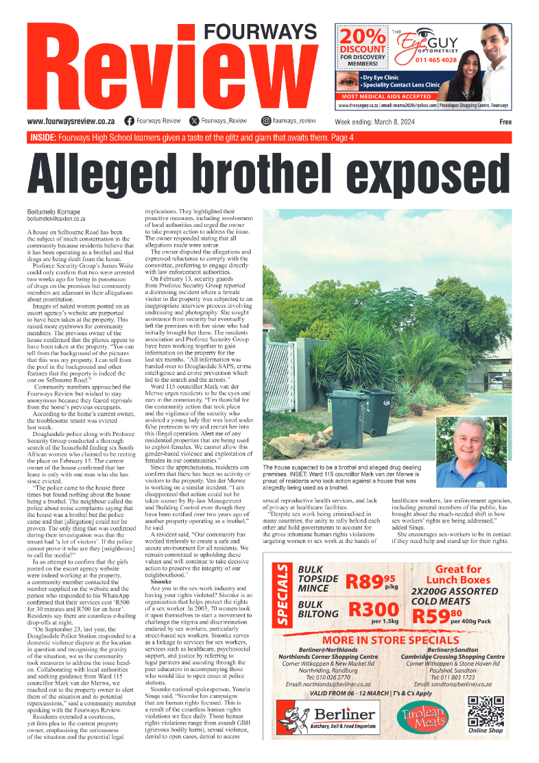 Fourways Review 08 March 2024 page 1