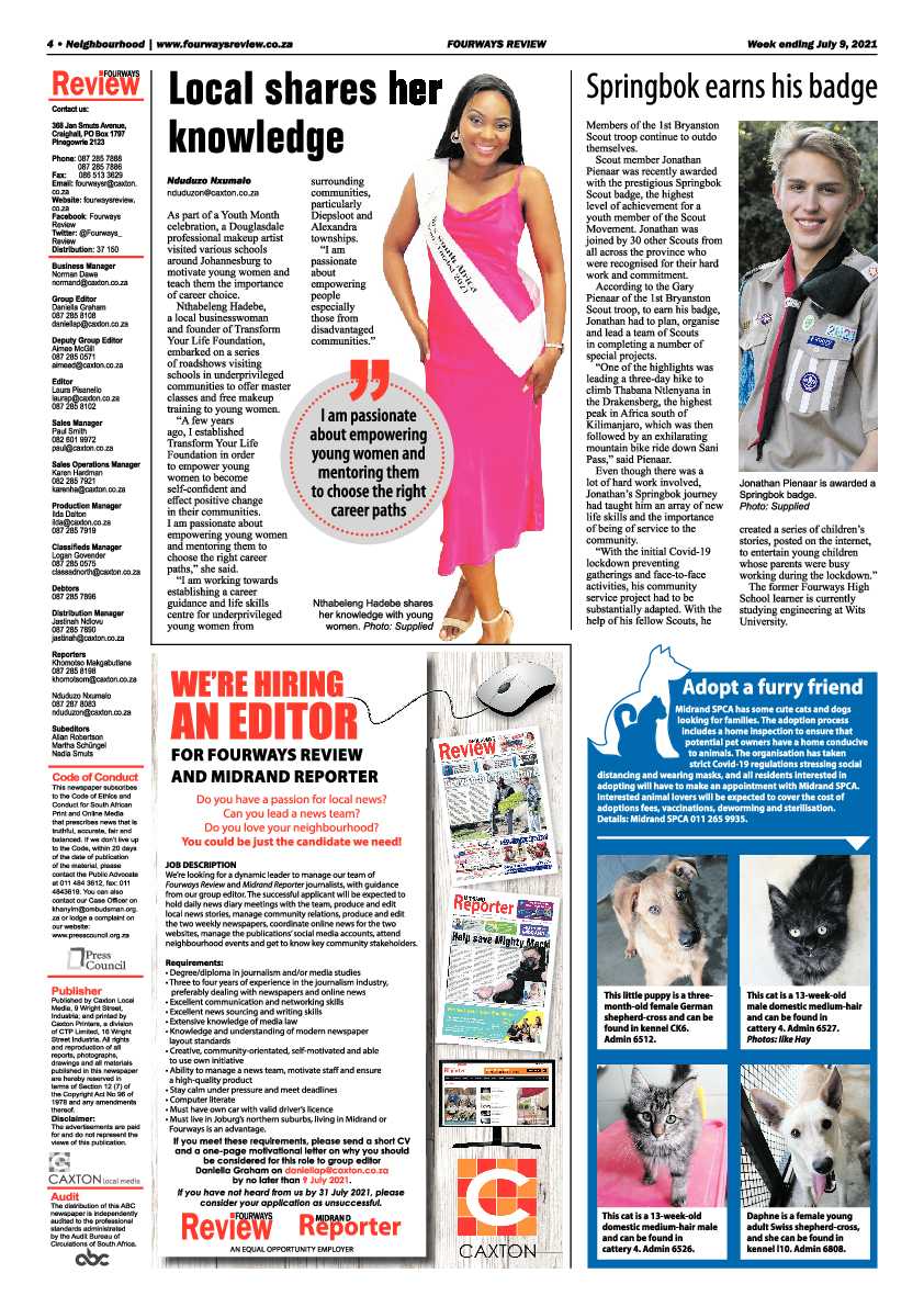 Fourways Review 09 July 2021 page 4