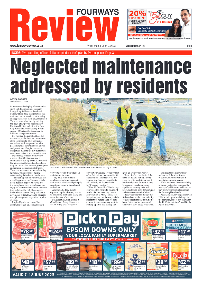 Fourways Review 09 June 2023 page 1