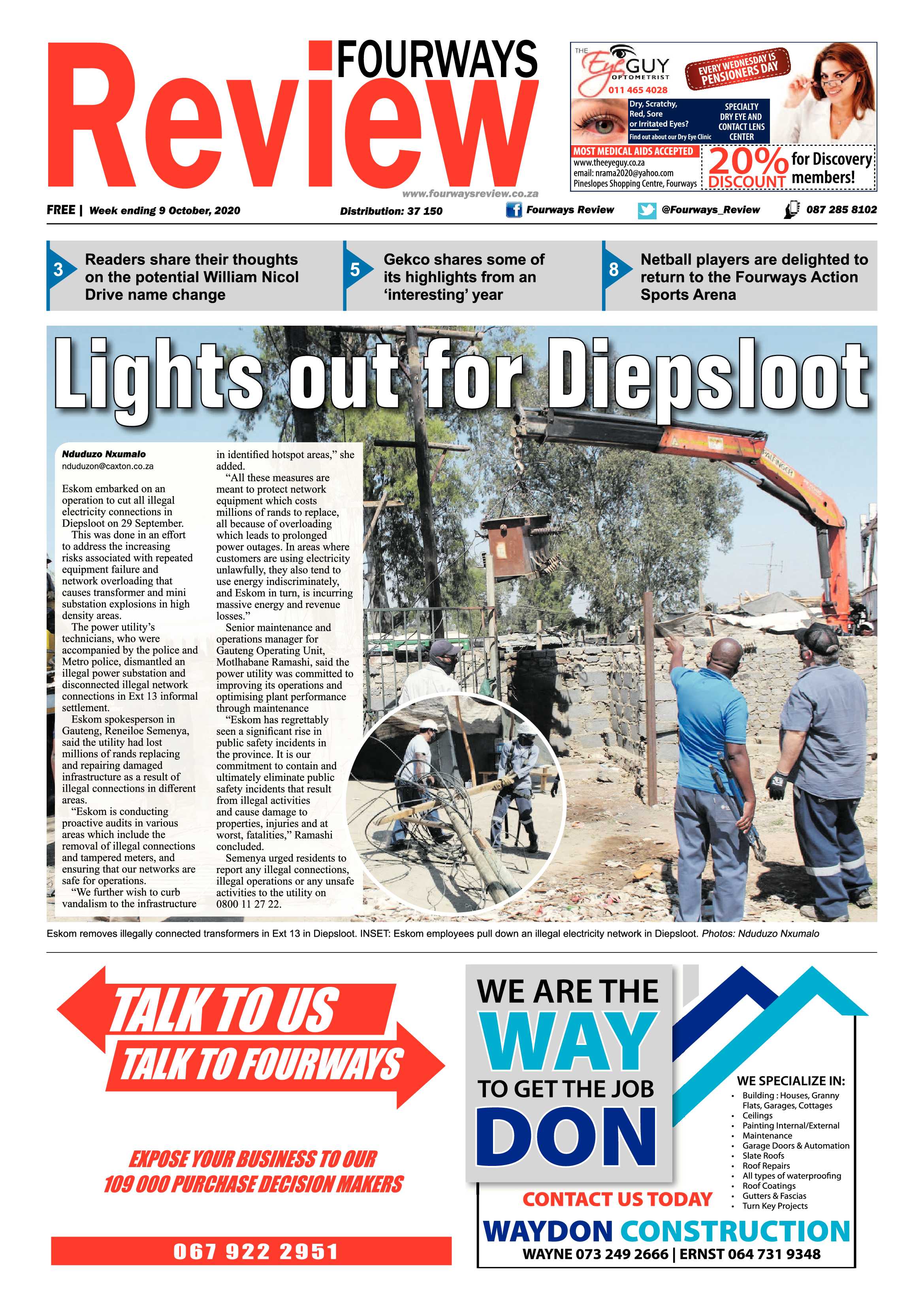 Fourways Review 09 October 2020 page 1