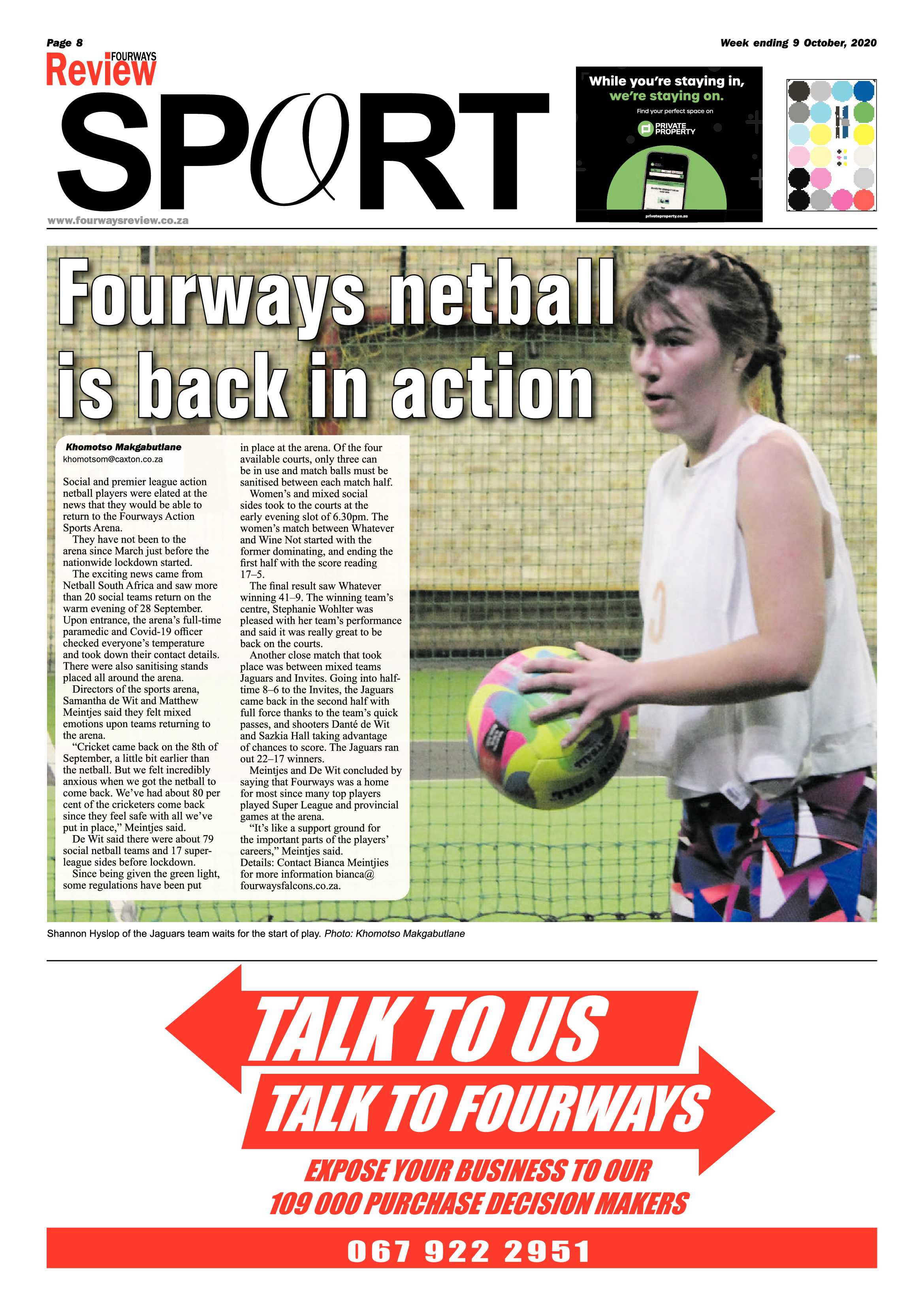 Fourways Review 09 October 2020 page 8