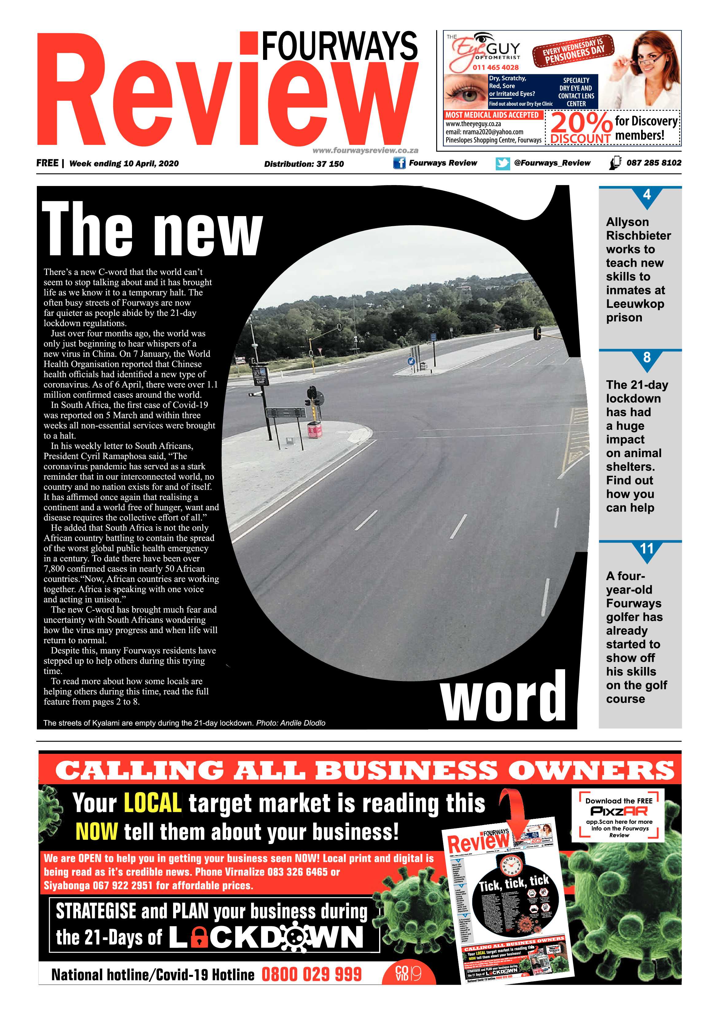 Fourways Review 10 April 2020 page 1