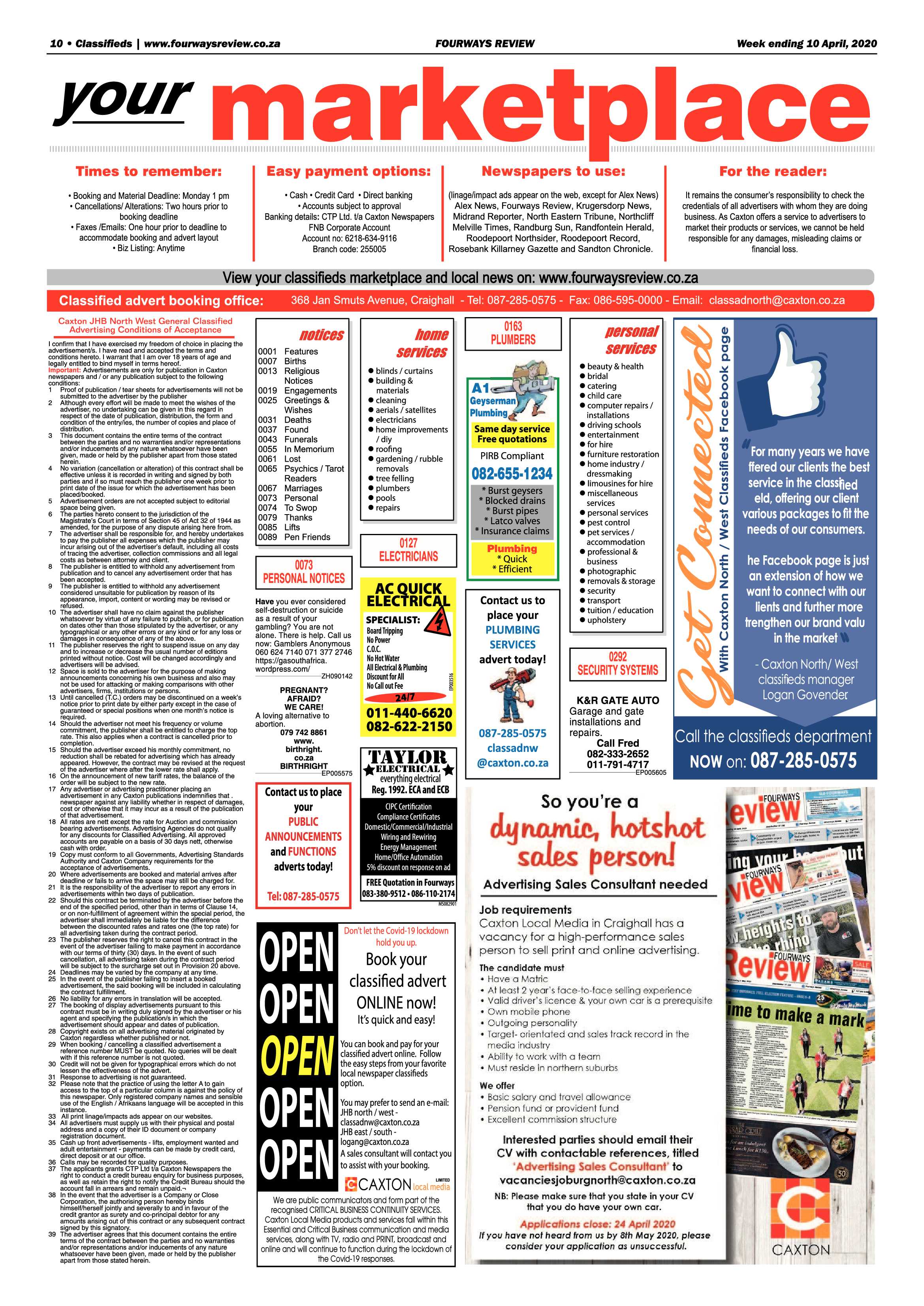 Fourways Review 10 April 2020 page 10