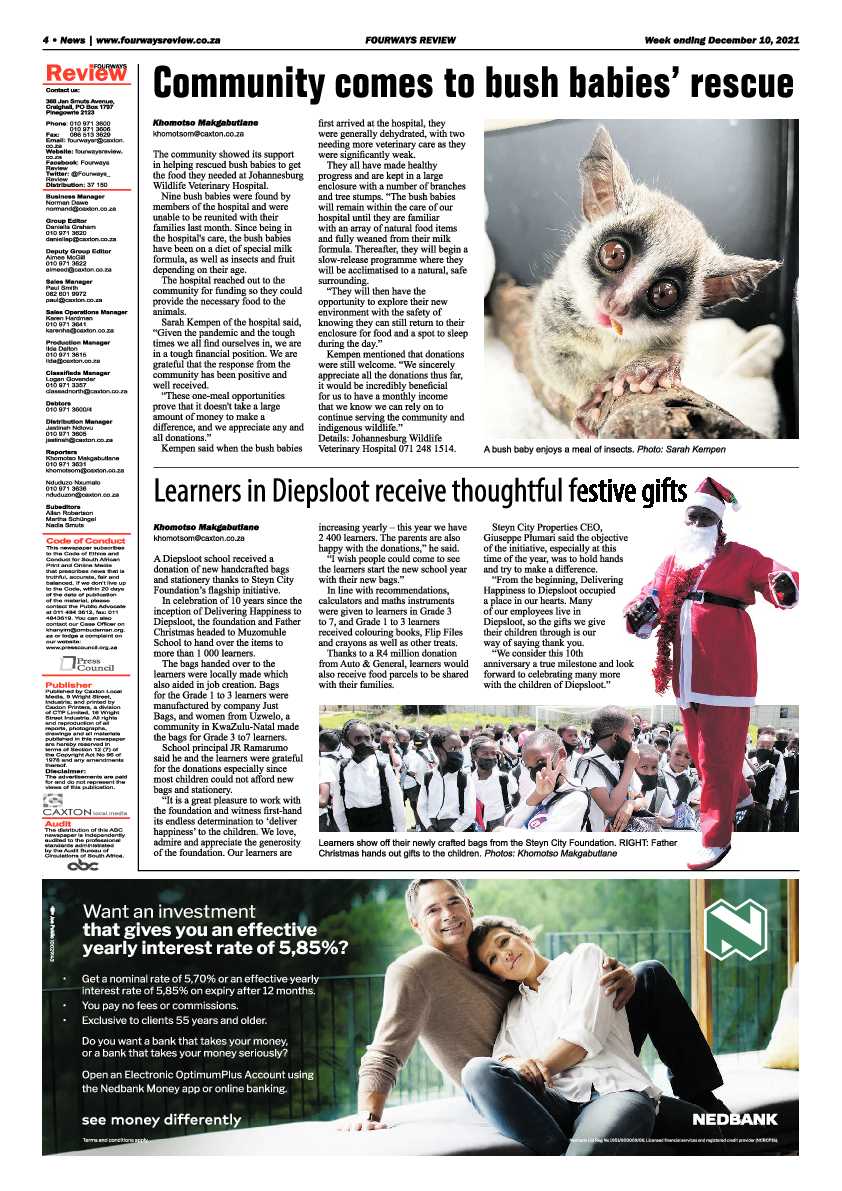 Fourways Review 10 December 2021 page 22
