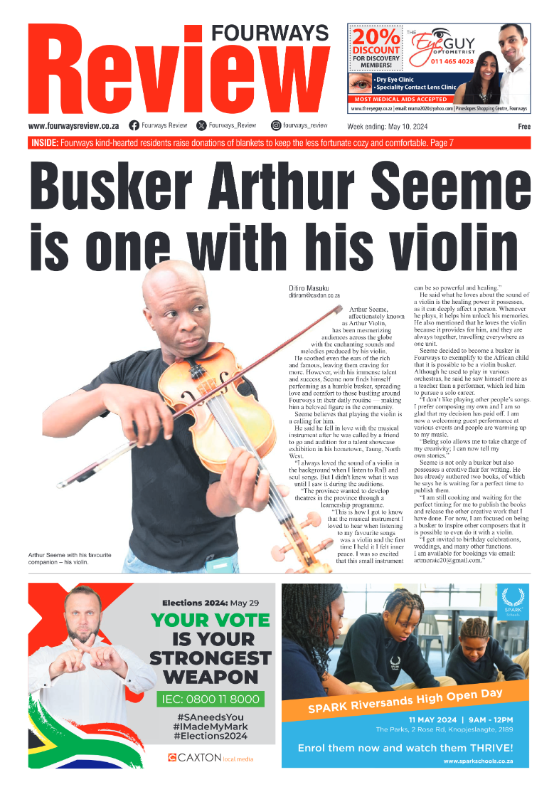 Fourways Review 10 May 2024 page 1