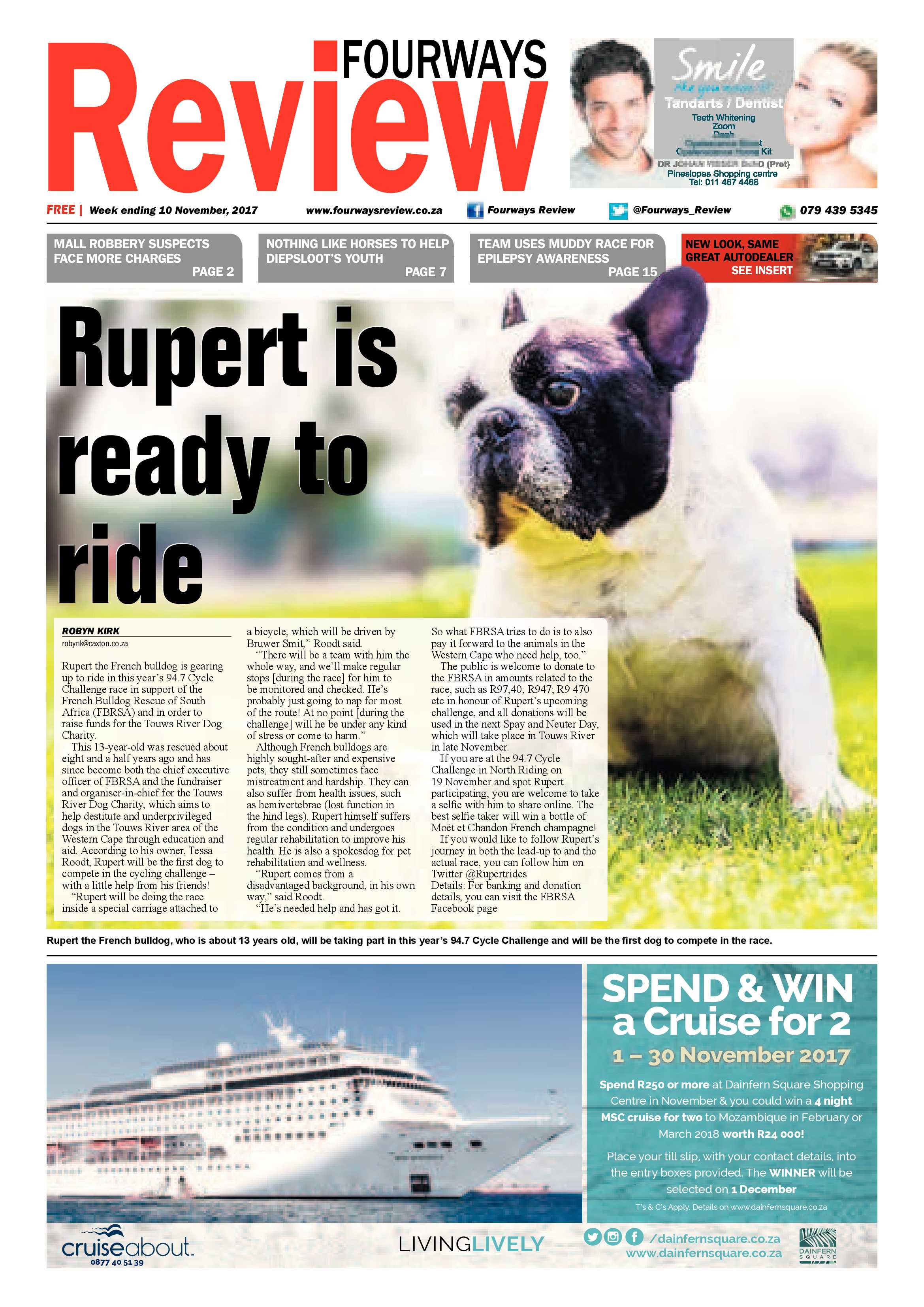 Fourways Review 10 November 2017 page 1