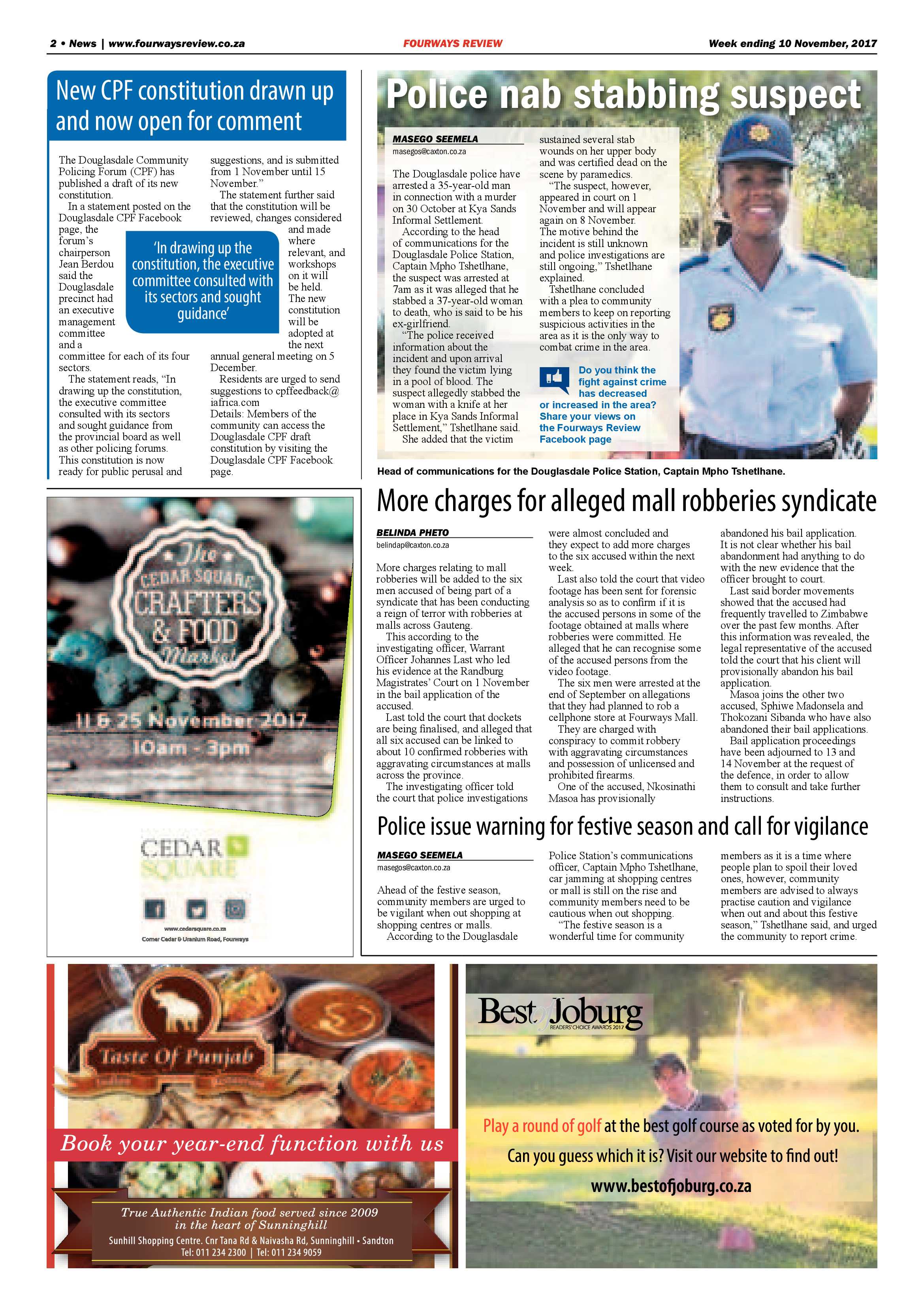 Fourways Review 10 November 2017 page 2