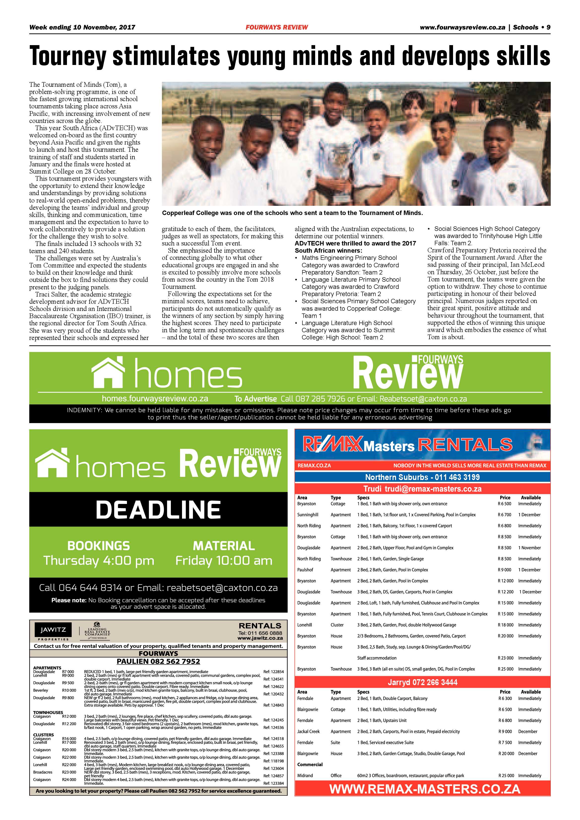 Fourways Review 10 November 2017 page 9