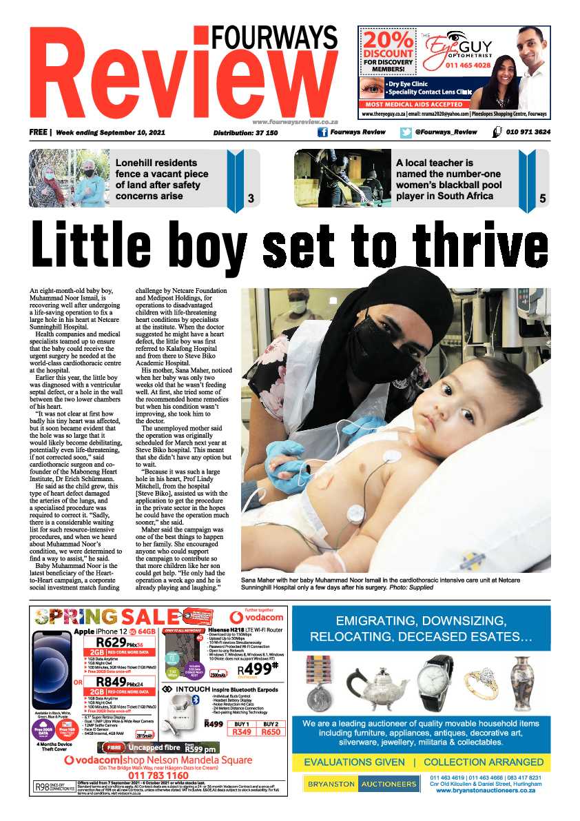 Fourways Review 10 September 2021 page 1