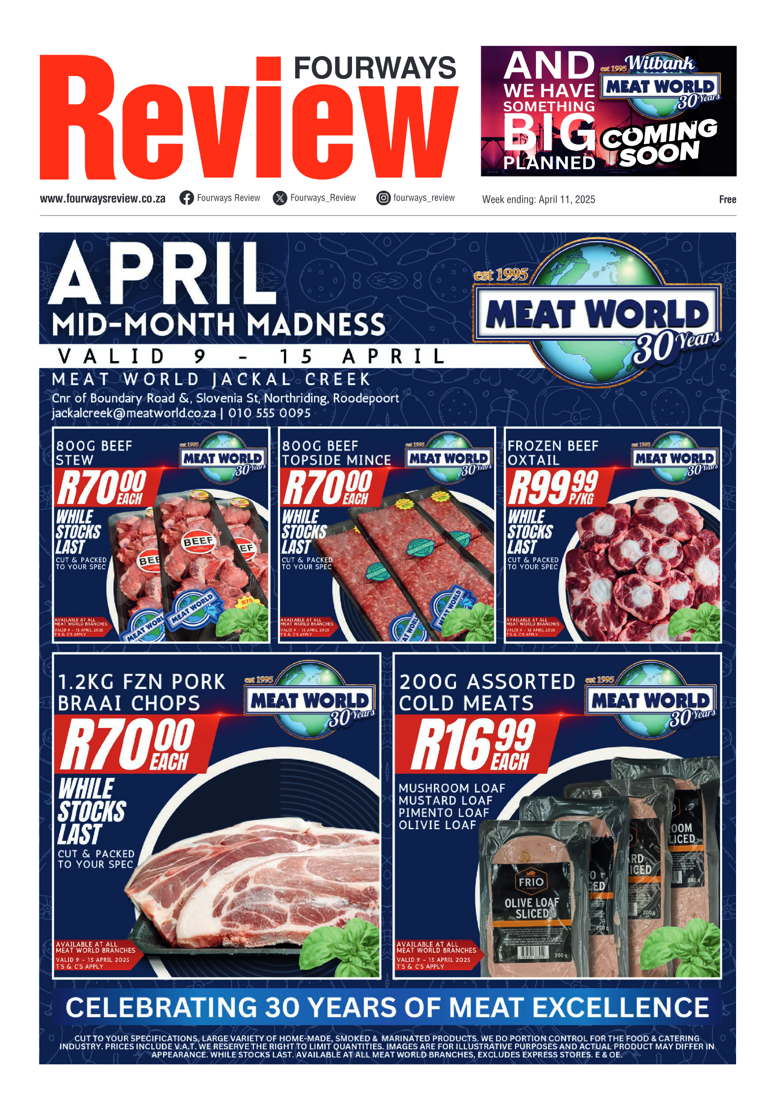 Fourways Review 11 April 2025 page 1
