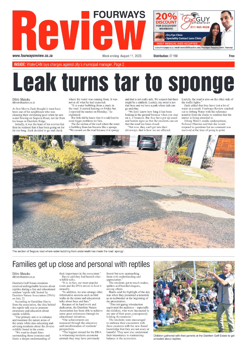 Fourways Review 11 August 2023 page 1