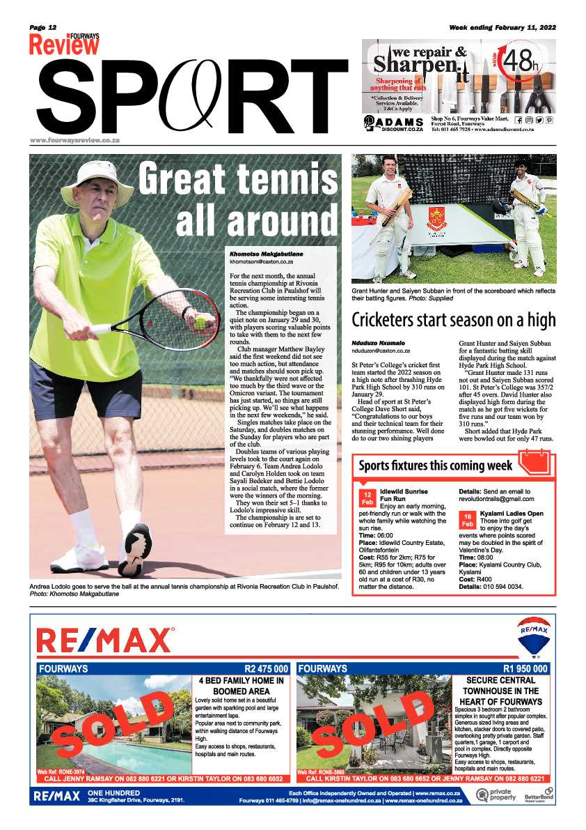 Fourways Review 11 February 2022 page 12