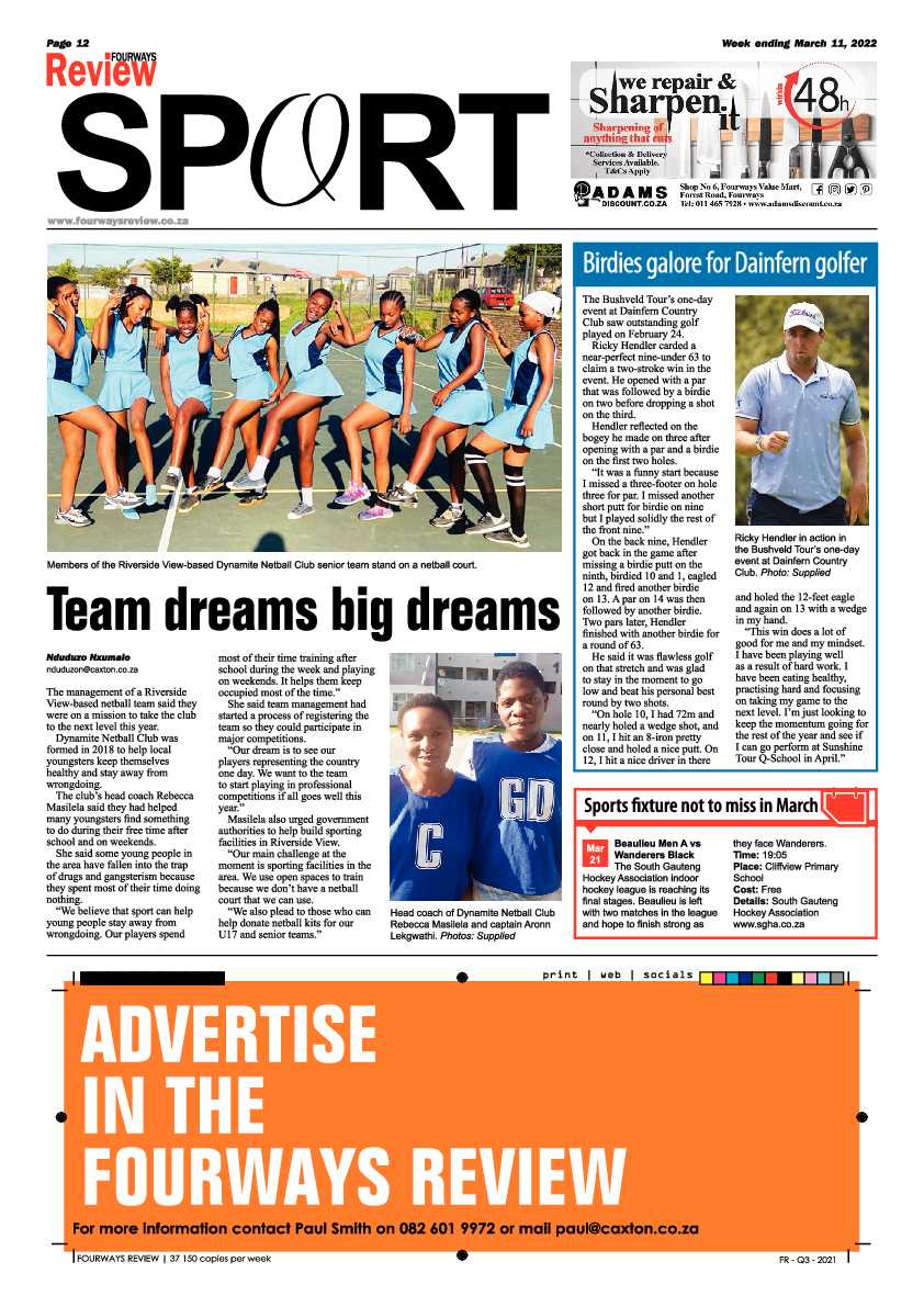 Fourways Review 11 March 2022 page 12