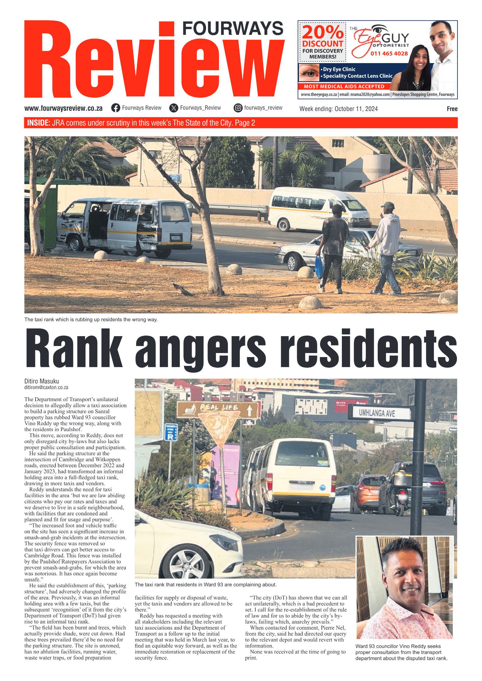 Fourways Review 11 October 2024 page 1