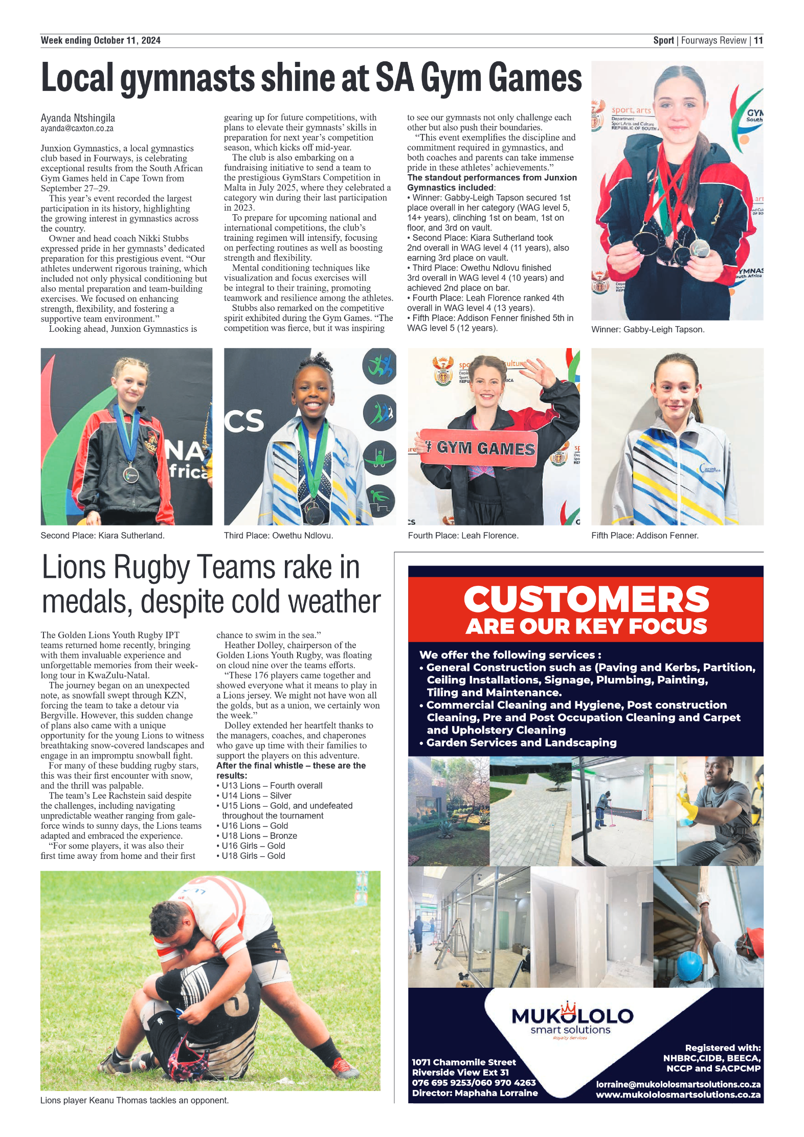 Fourways Review 11 October 2024 page 11
